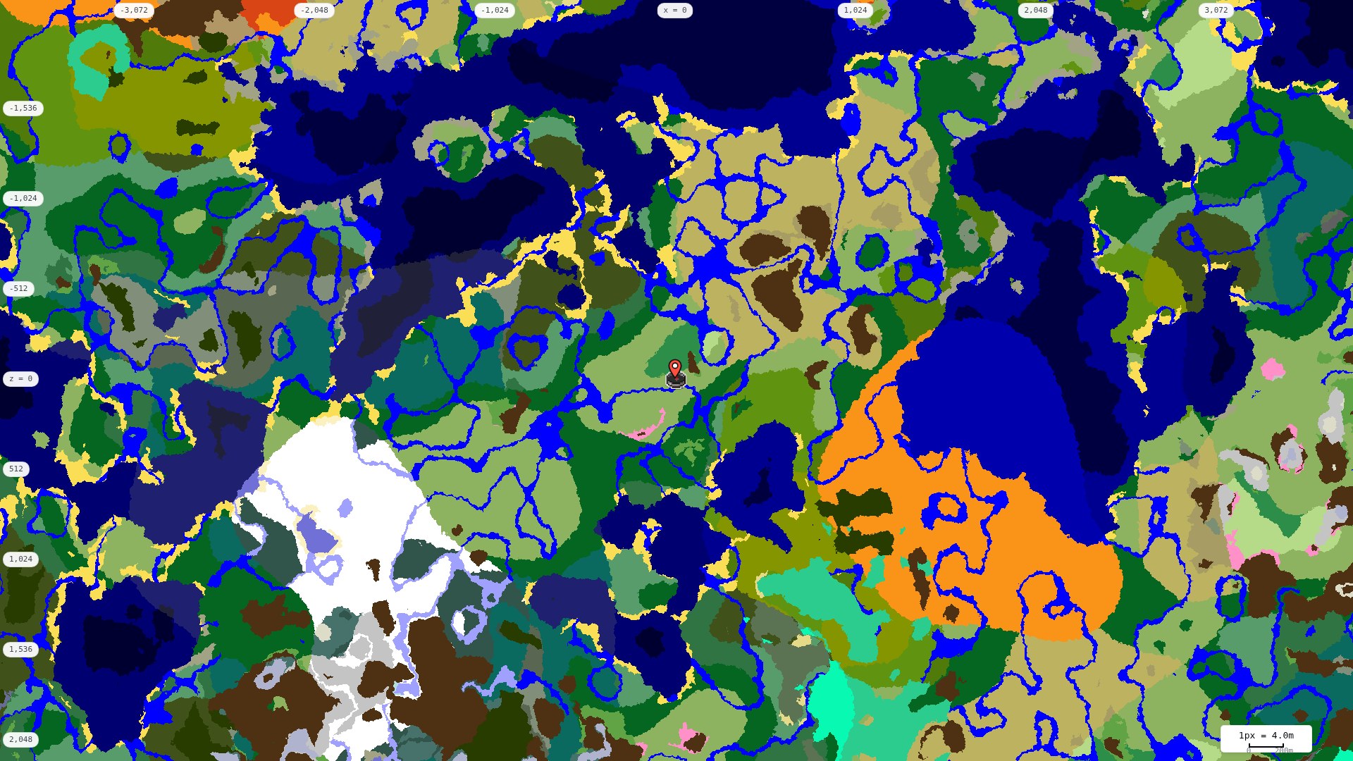Top-down biome map at 4 m per pixel