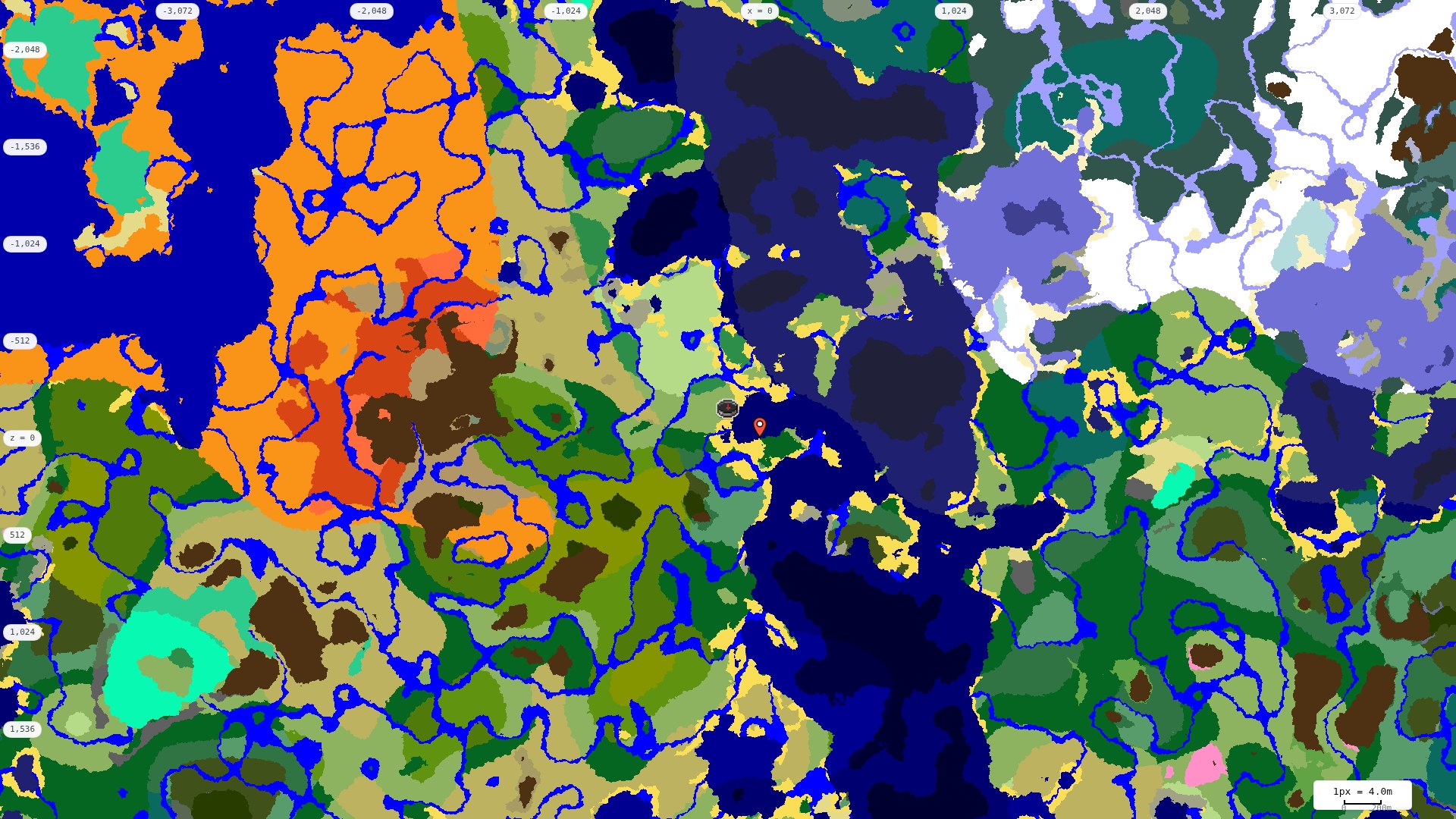 Top-down biome map at 4 m per pixel