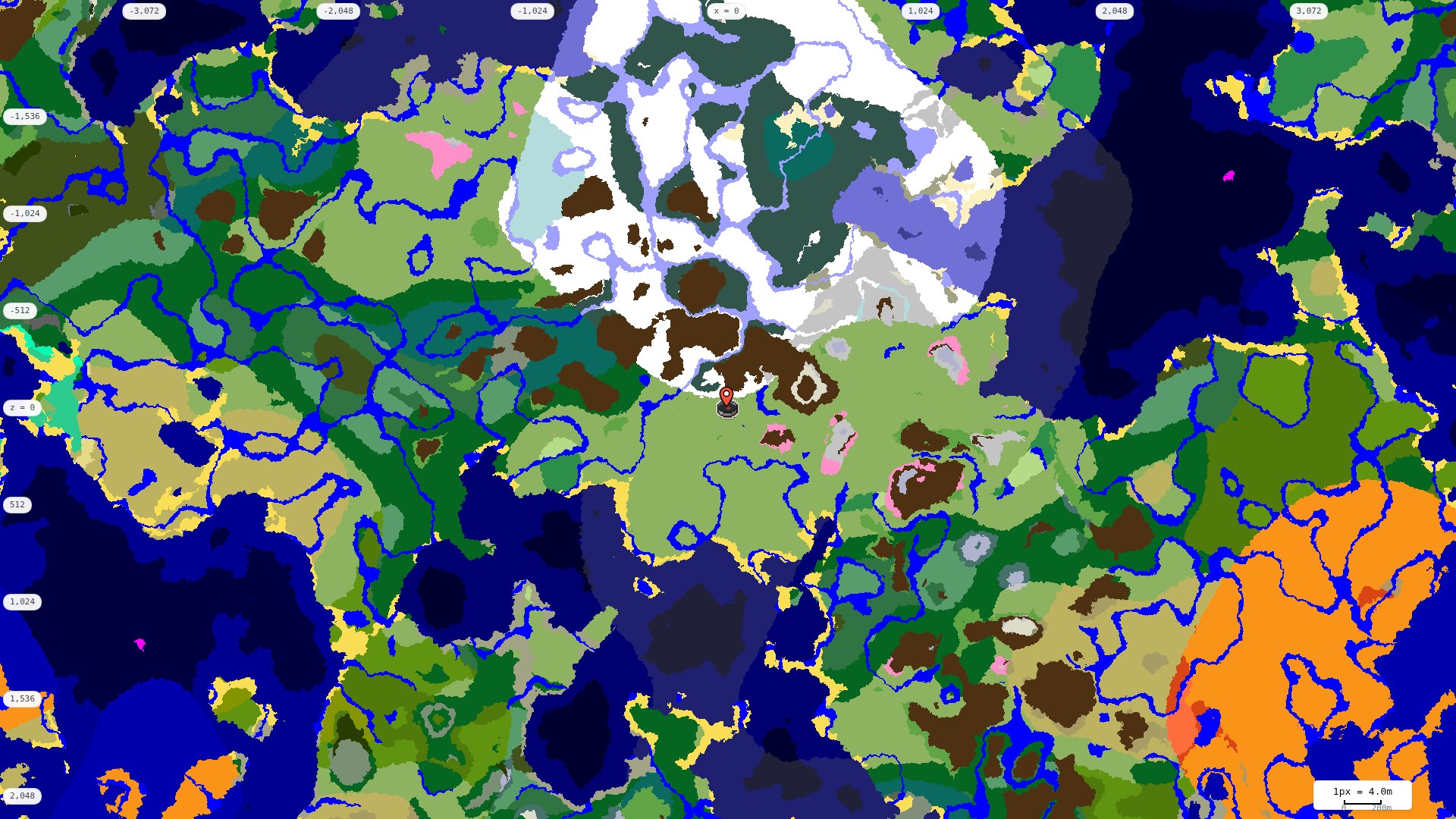 Top-down biome map at 4 m per pixel
