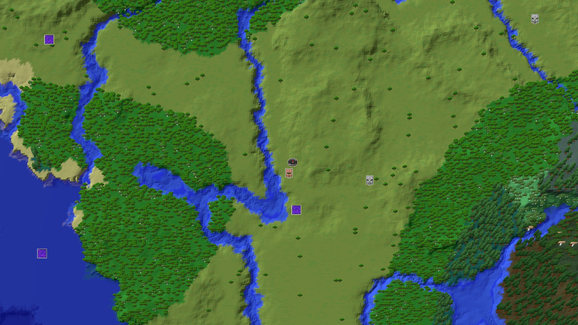 3D perspective view of the seed with structure markers