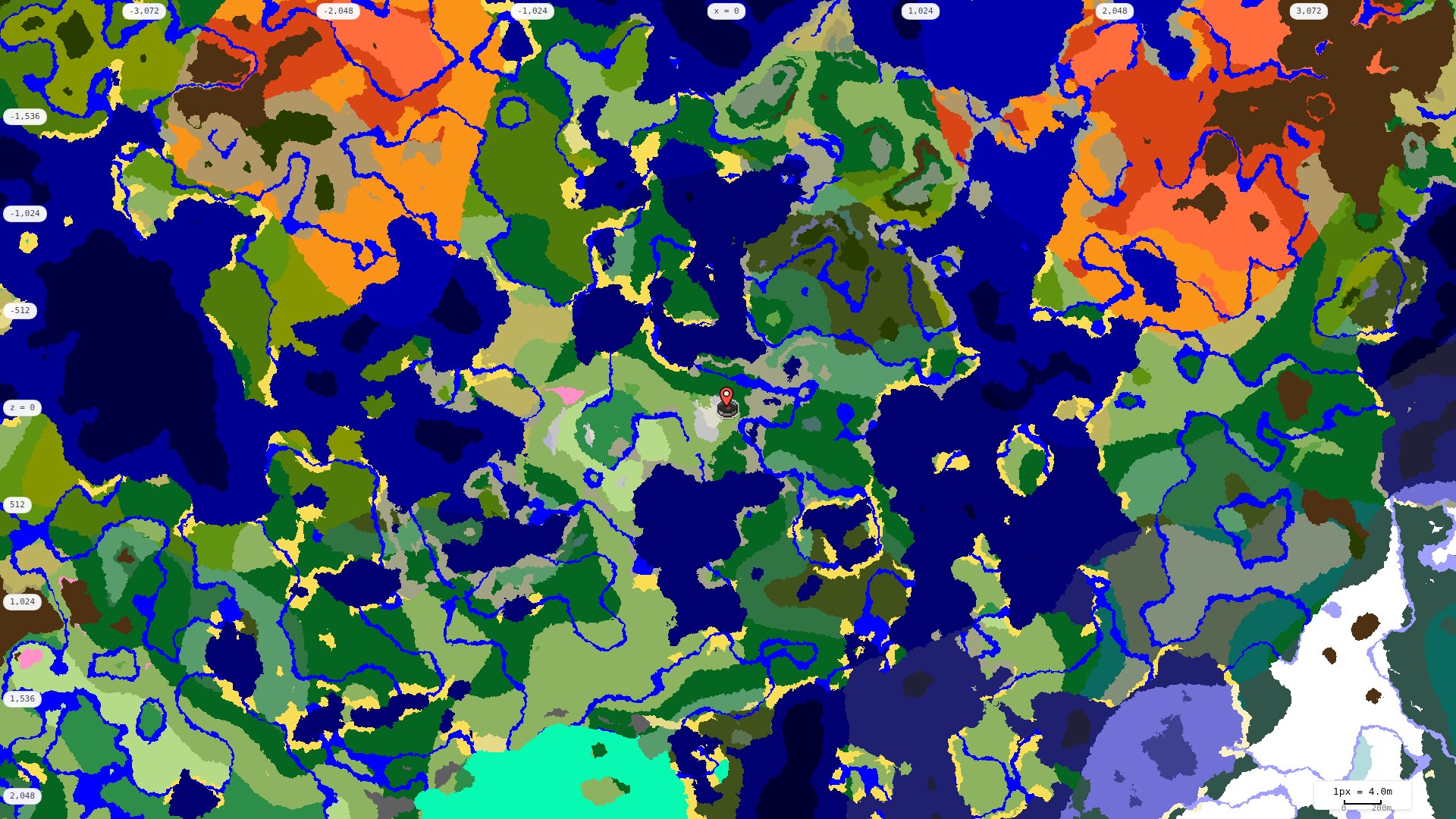 Top-down biome map at 4 m per pixel