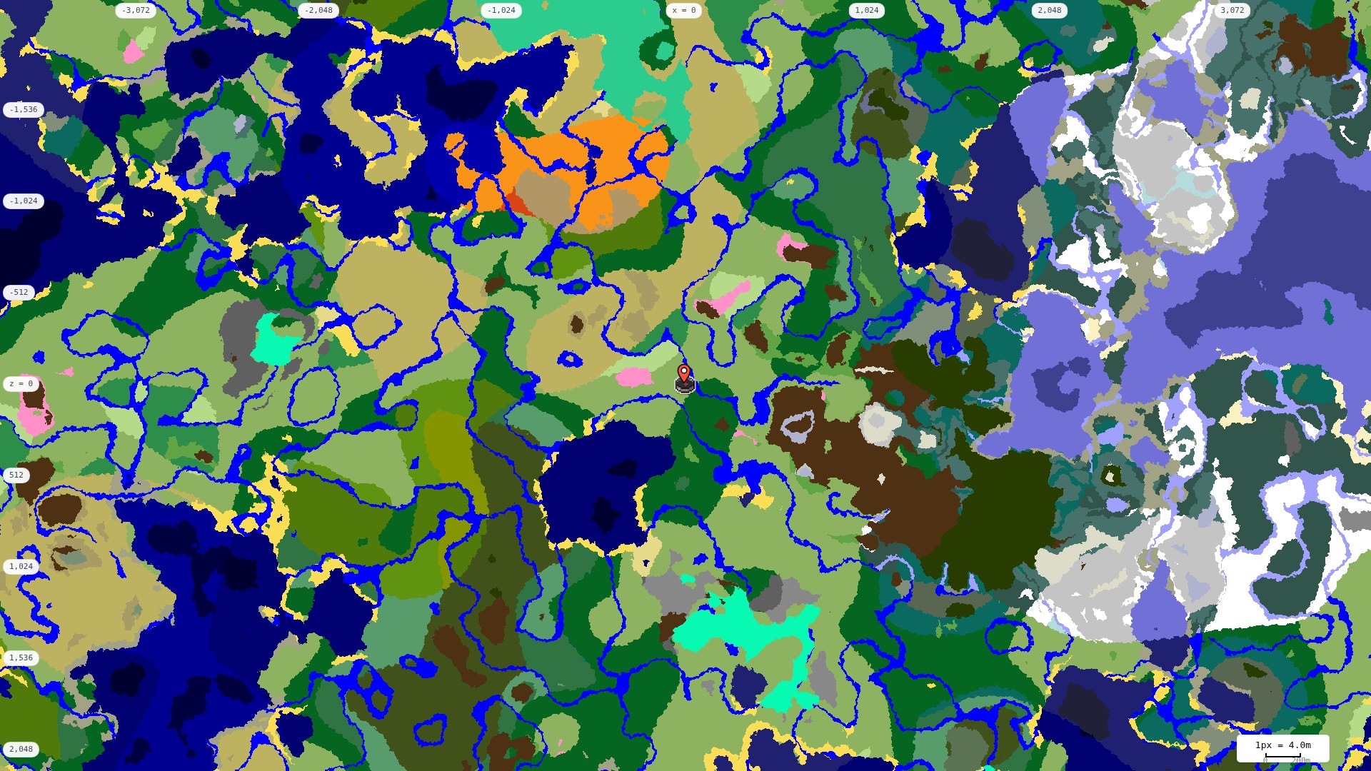 Top-down biome map at 4 m per pixel