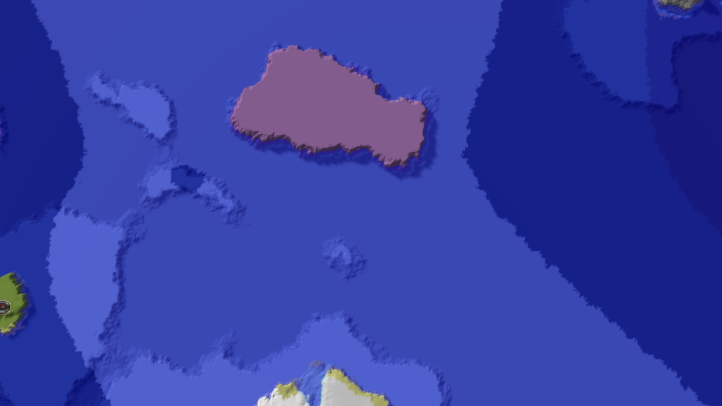 Aerial Minecraft seed map — Small populated island village spawn [1936945972161]