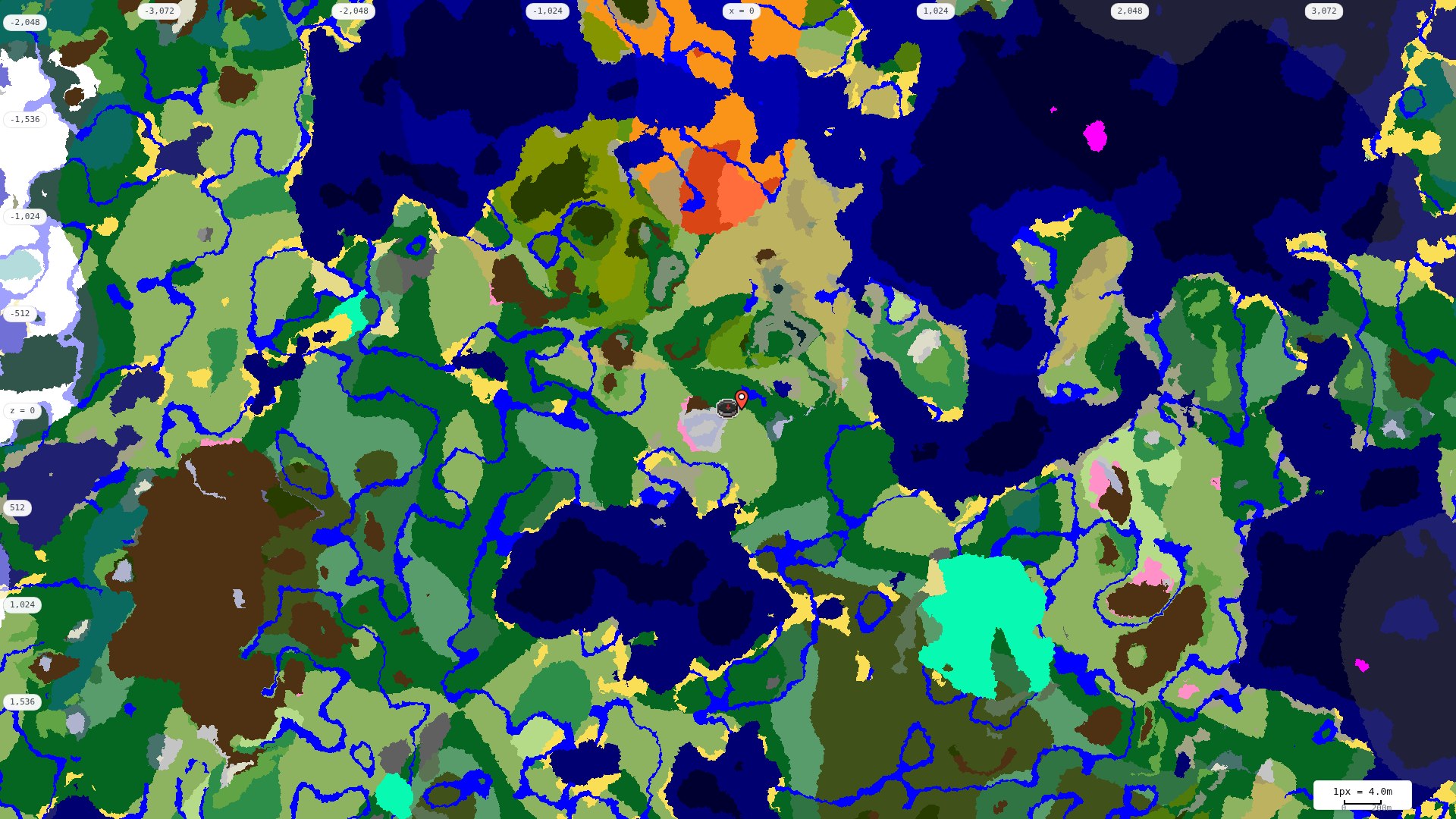 Top-down biome map at 4 m per pixel