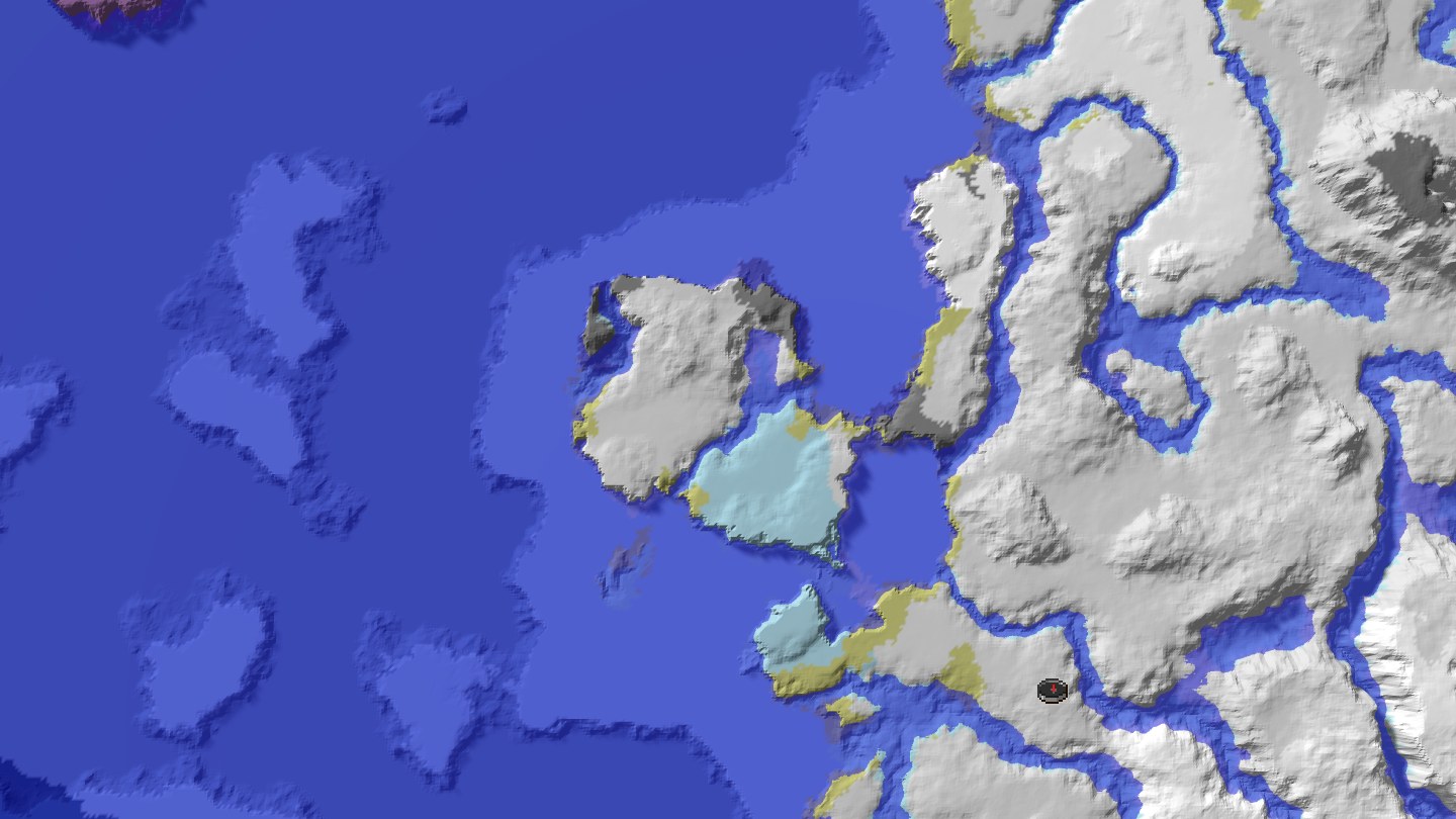 Aerial Minecraft seed map — Twenty-five-plus village Java 1.21 seed with a mansion inside the village region