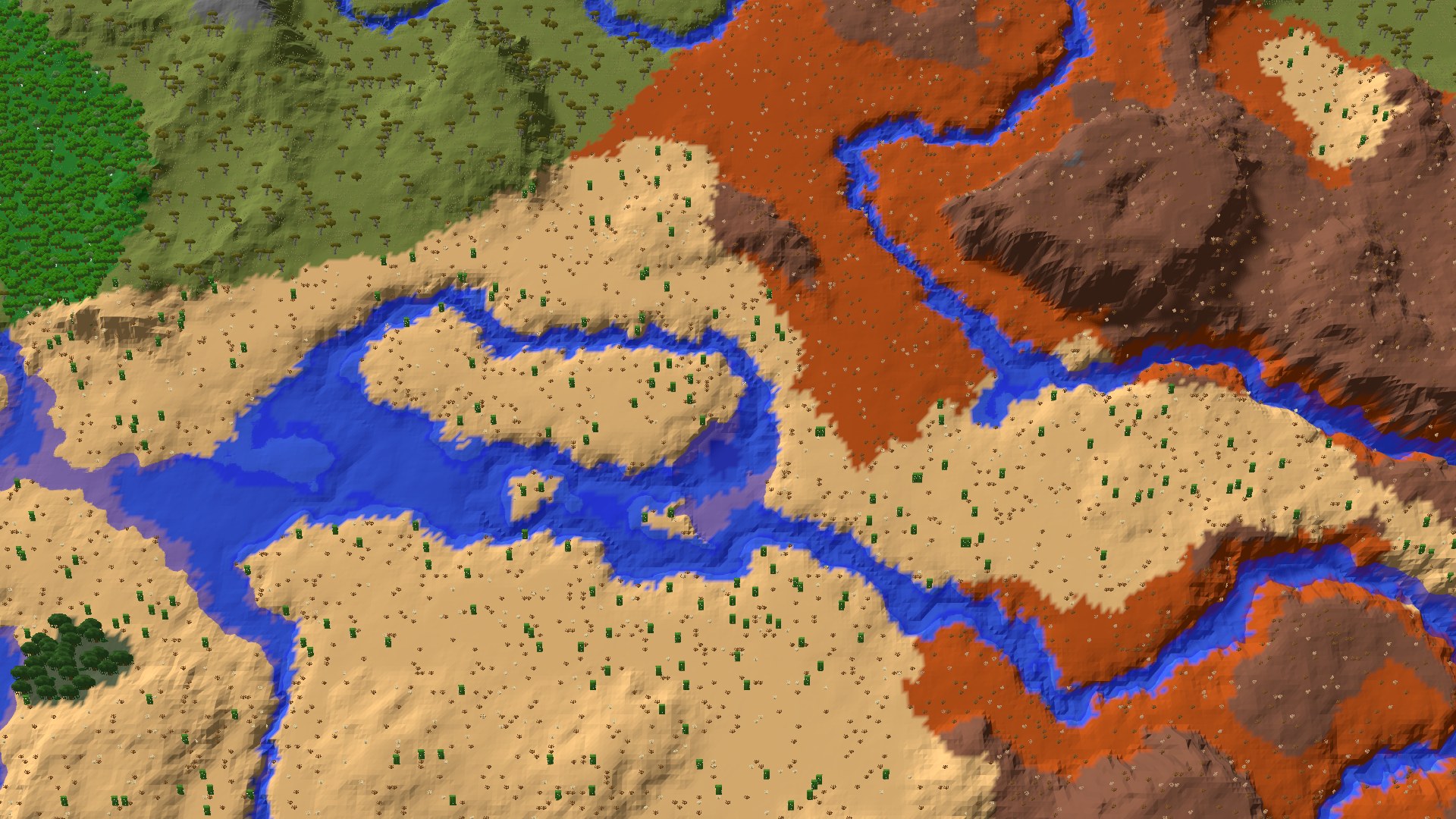 Aerial 3D overview 500 blocks NE of spawn