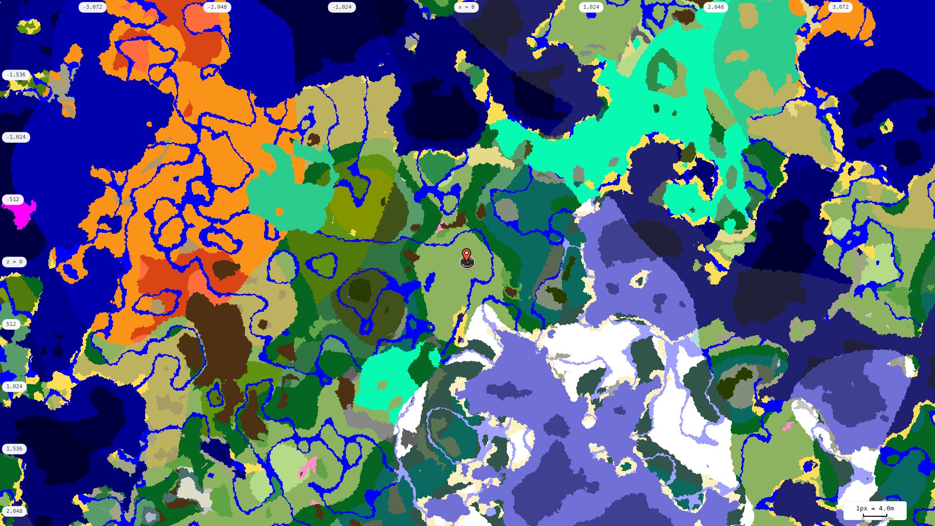 Top-down biome map at 4 m per pixel