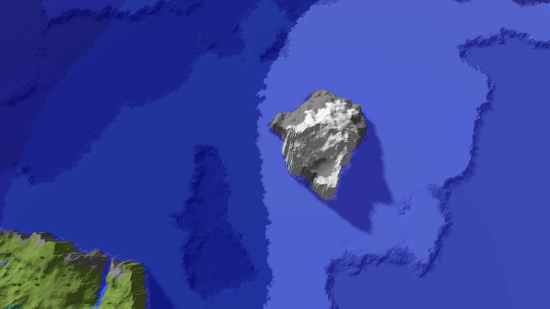 Aerial 3D overview 500 blocks NE of spawn