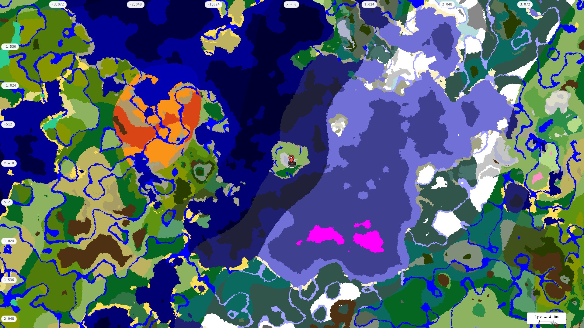 Top-down biome map at 4 m per pixel