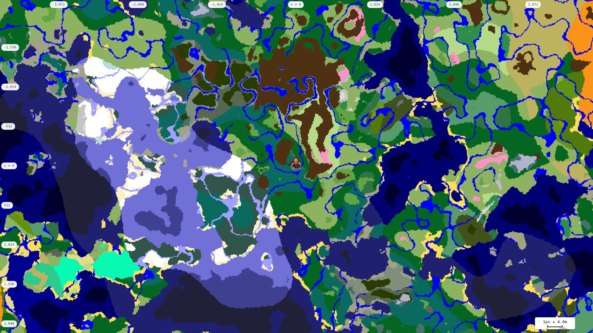 Top-down biome map at 4 m per pixel
