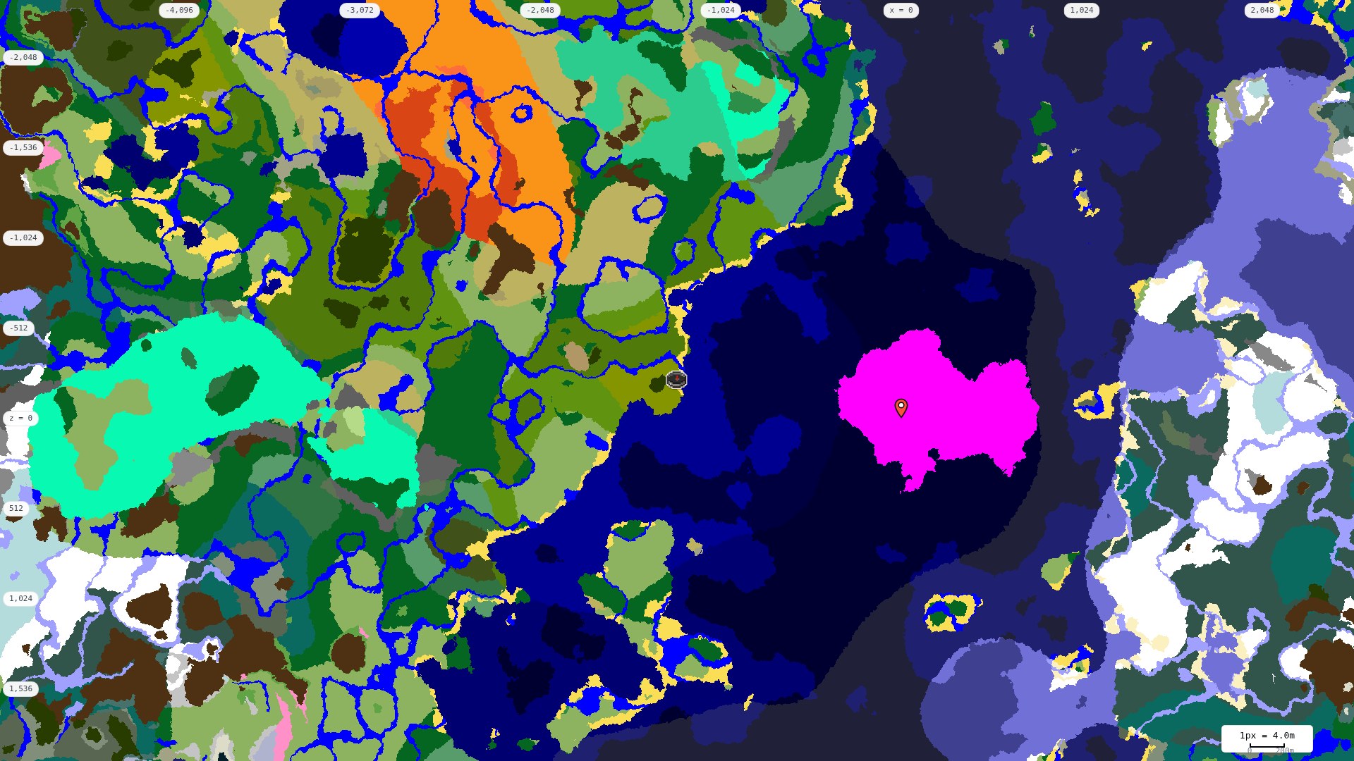 Top-down biome map at 4 m per pixel