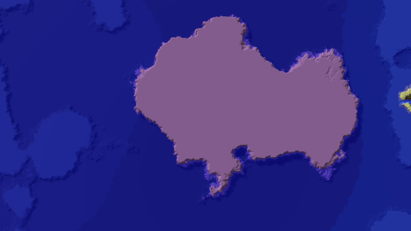 Aerial Minecraft seed map — Giant mushroom island near spawn for Java 1.21.6 [3929110367124987343]