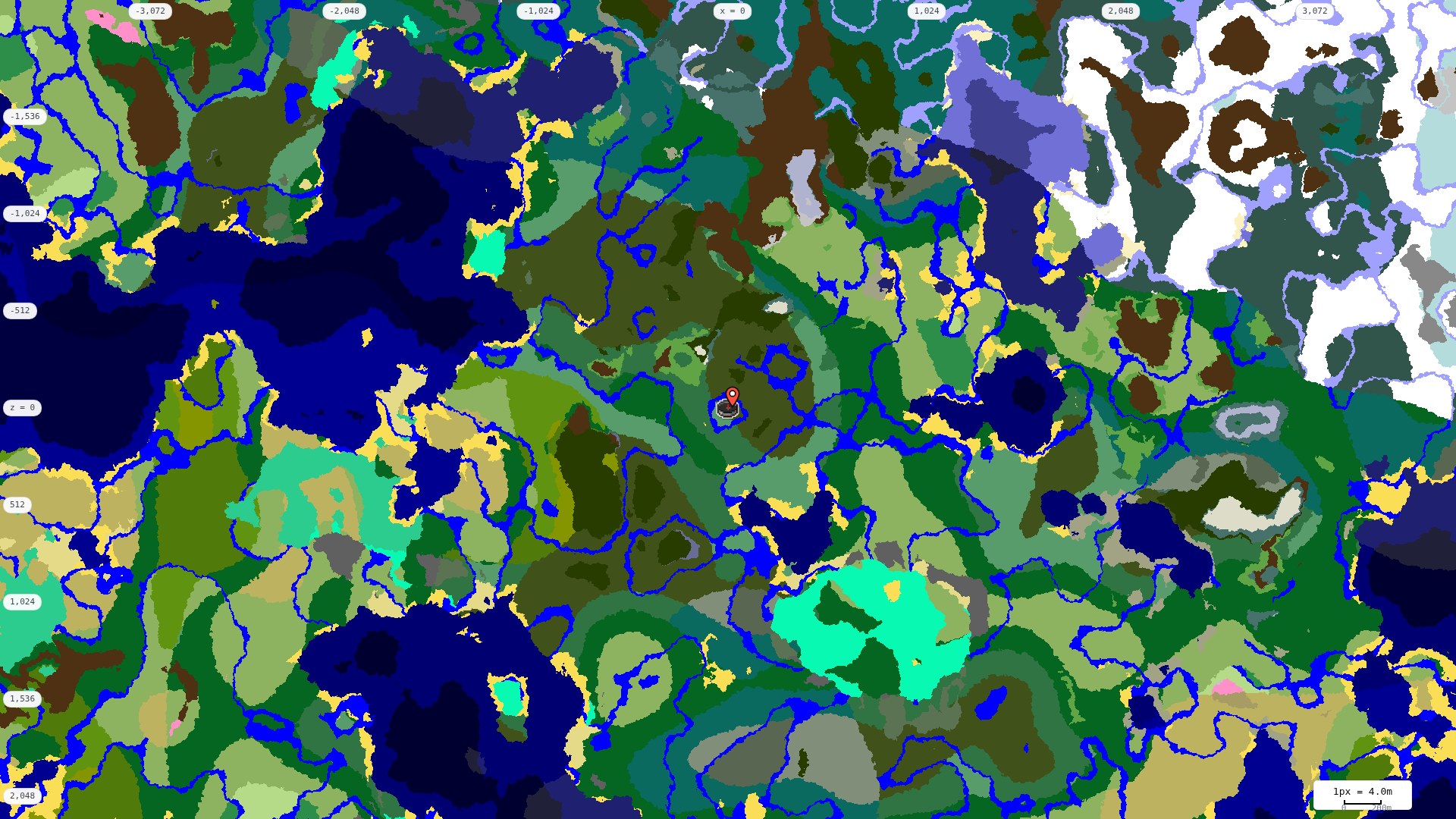 Top-down biome map at 4 m per pixel