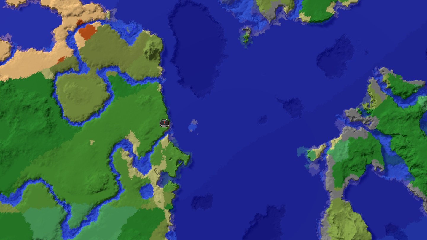 Aerial Minecraft seed map — These villagers found an *even better* place to build!