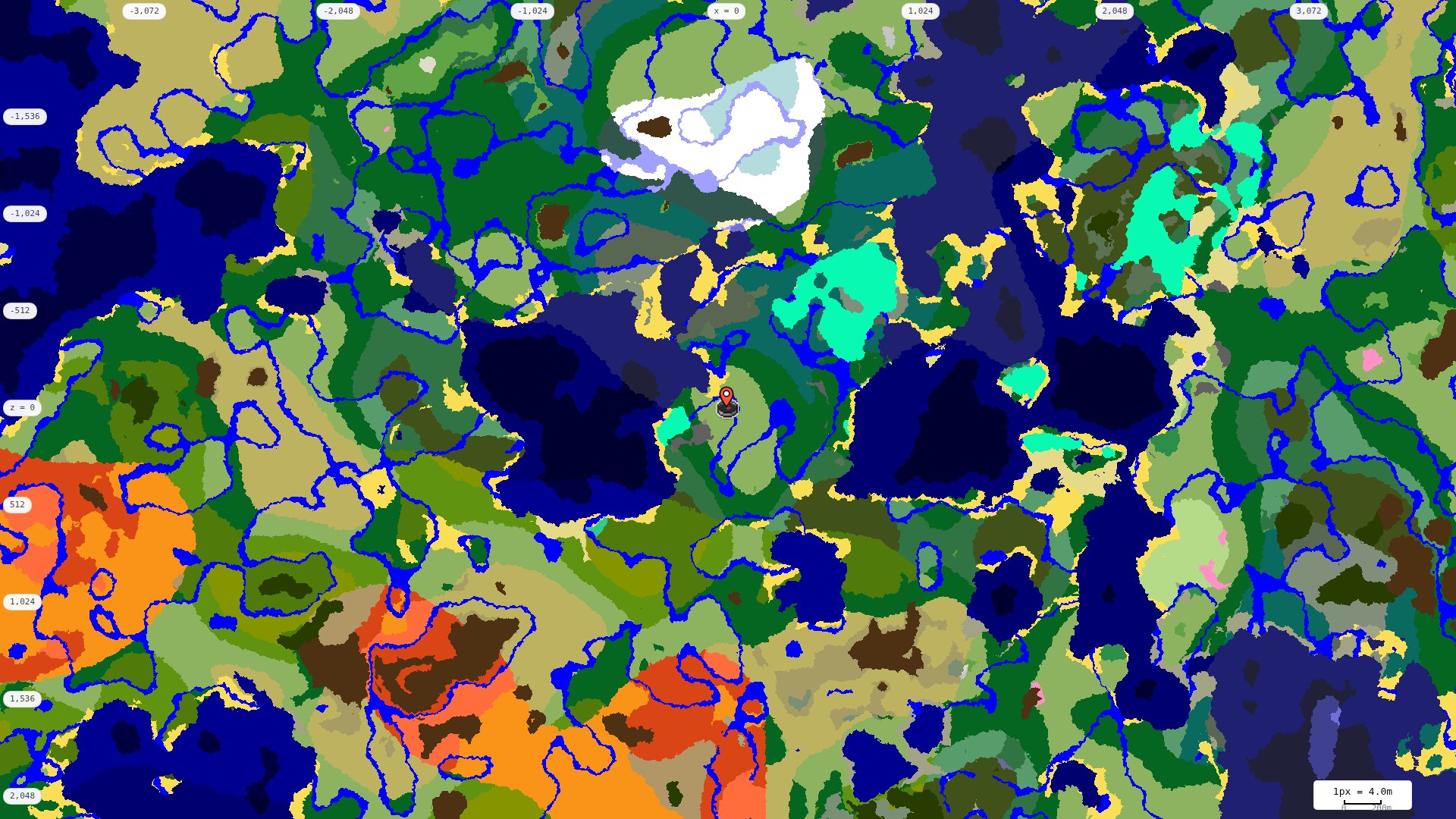 Top-down biome map at 4 m per pixel