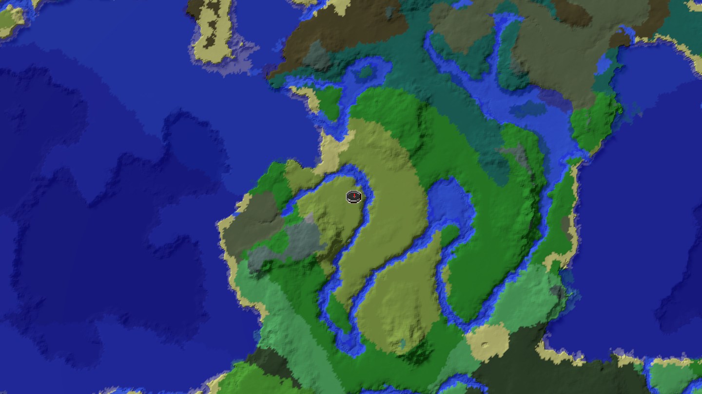 Aerial Minecraft seed map — Stronghold route seed with ancient city, trial chambers, shipwrecks, monuments, 