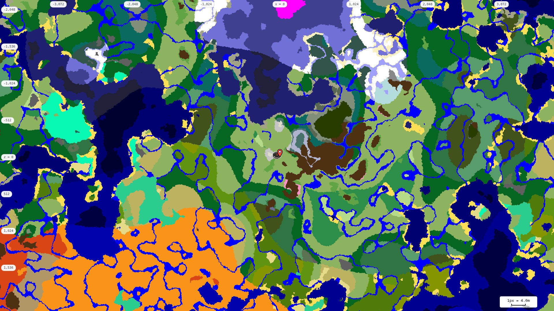 Top-down biome map at 4 m per pixel