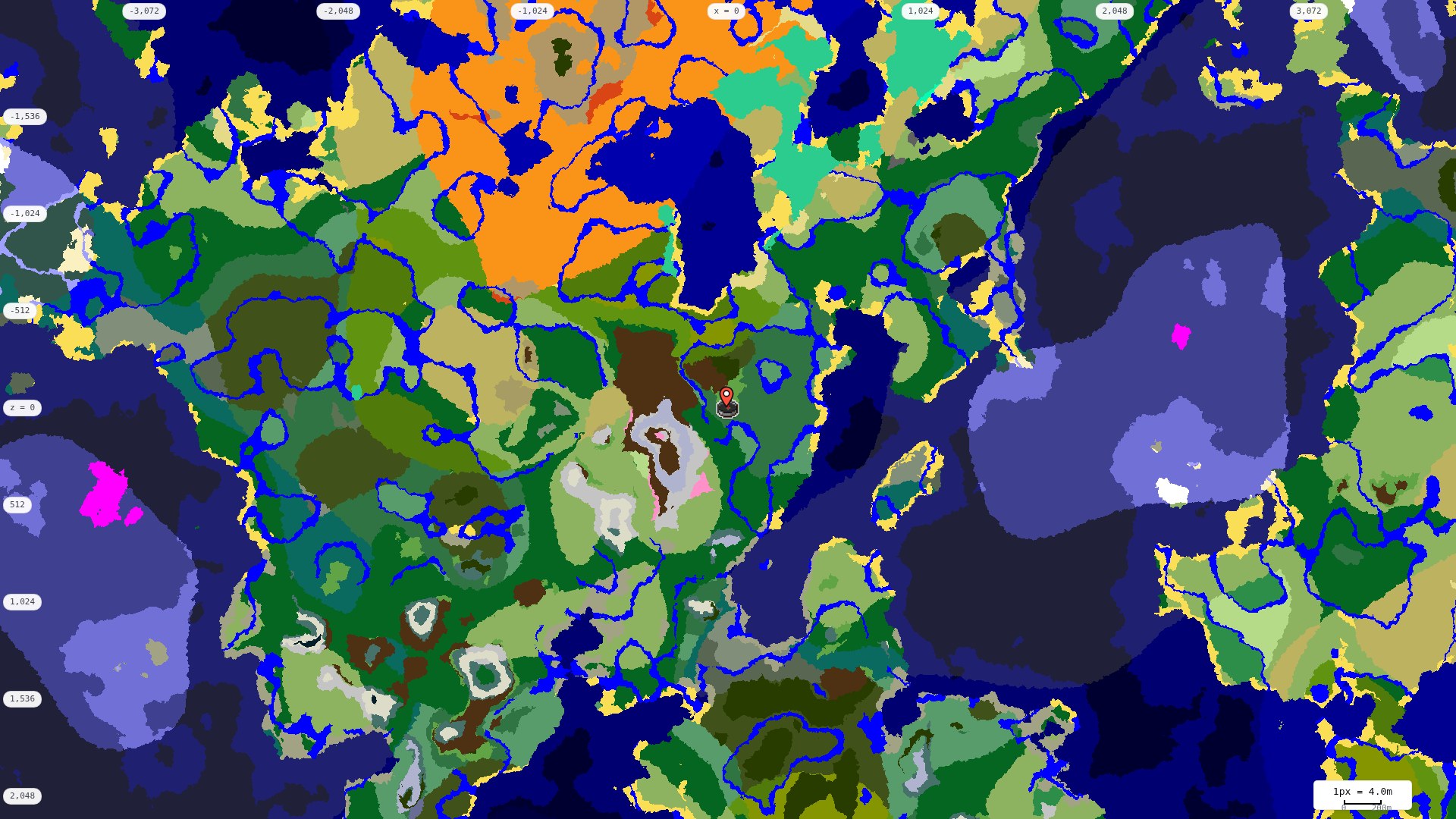 Top-down biome map at 4 m per pixel