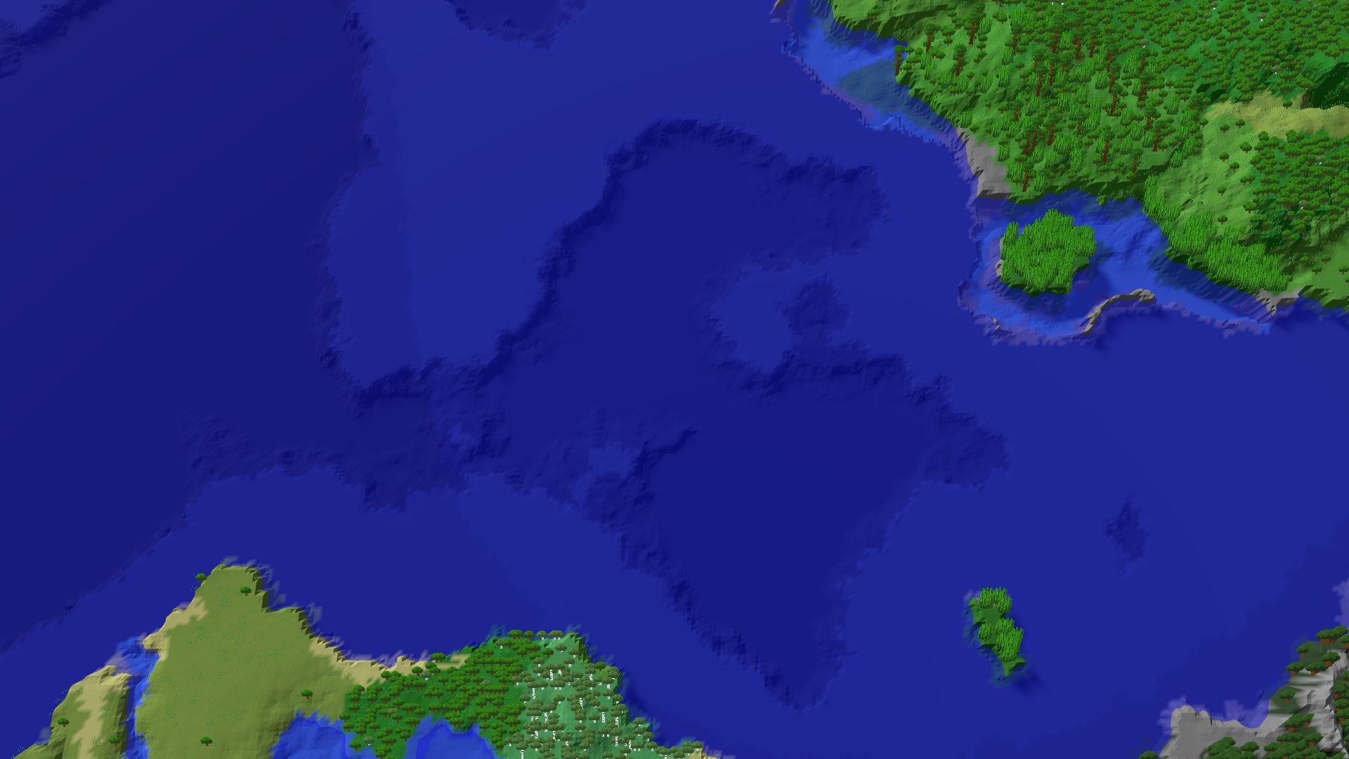 Aerial 3D overview 500 blocks NE of spawn