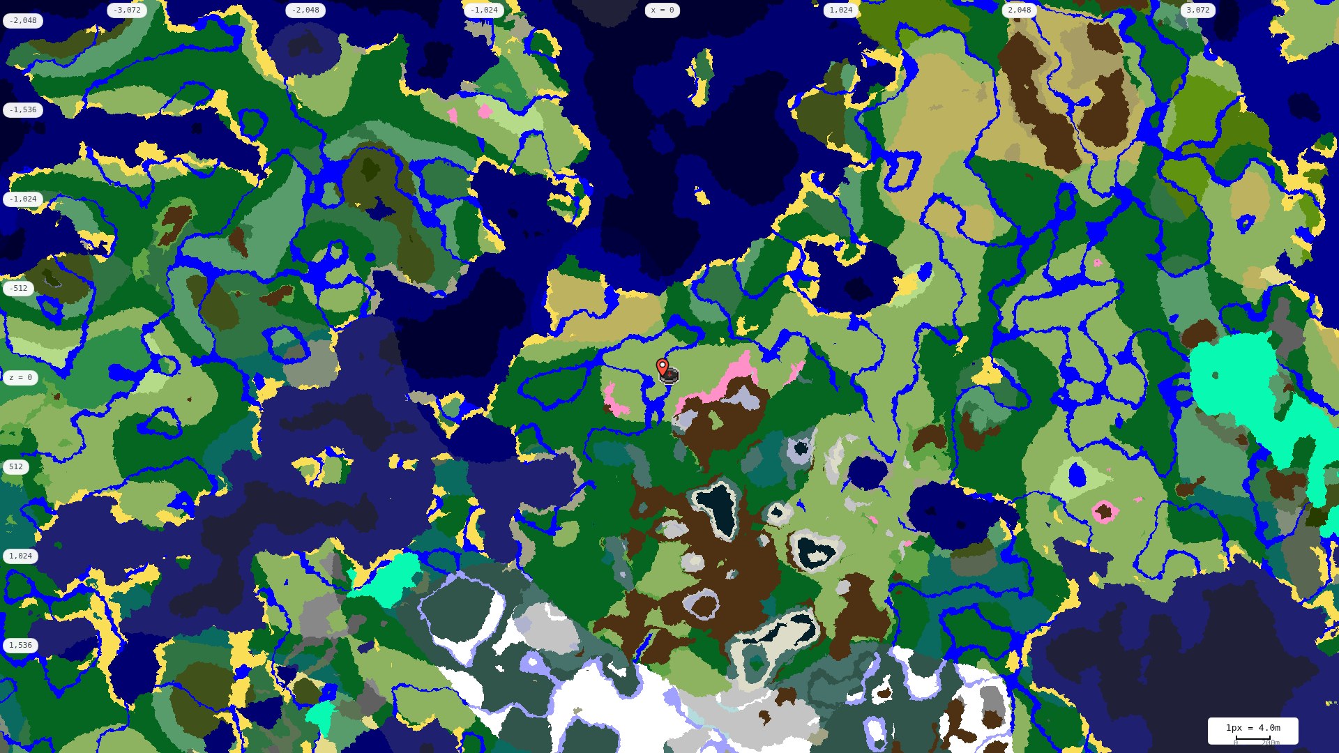 Top-down biome map at 4 m per pixel
