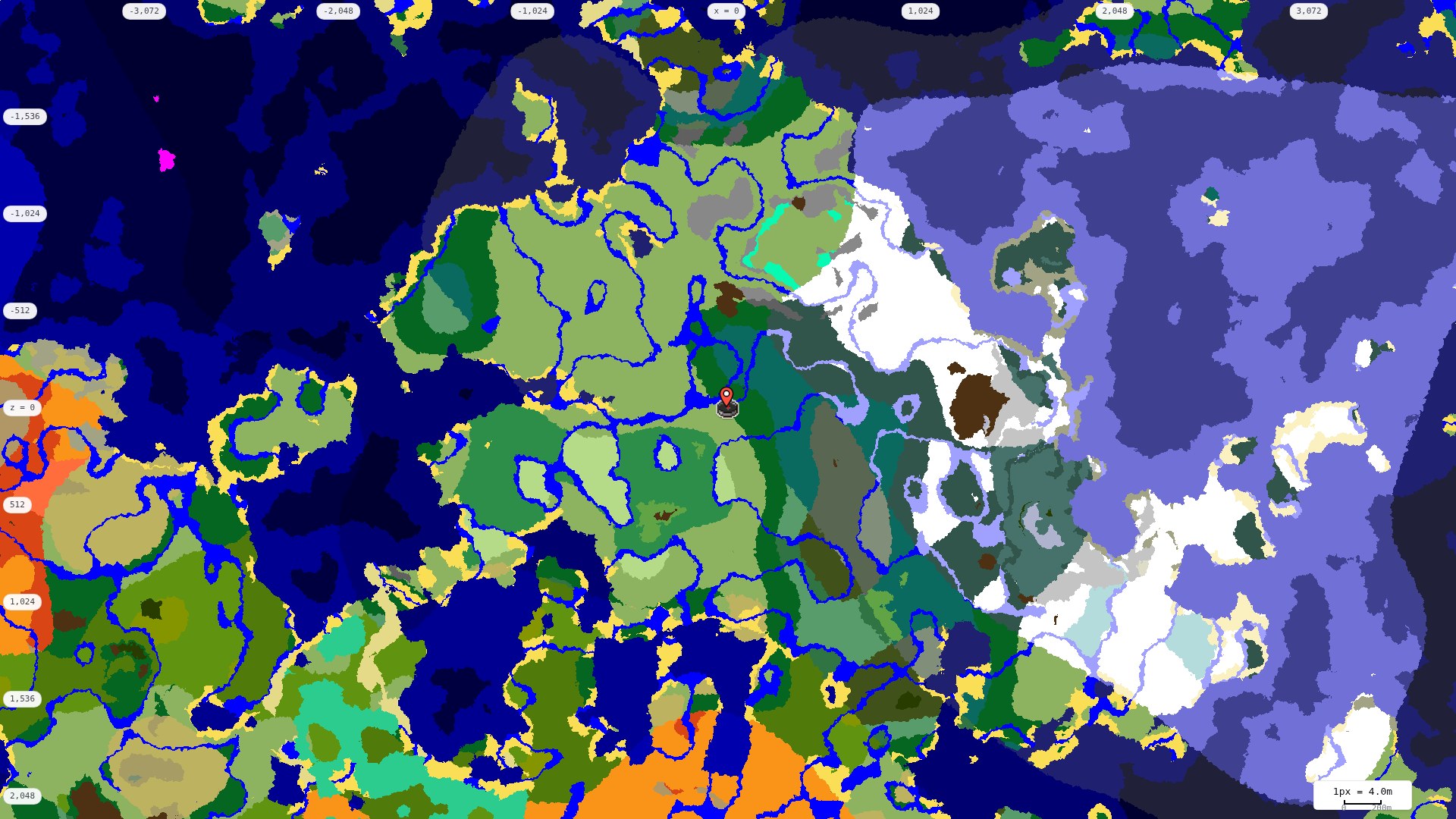 Top-down biome map at 4 m per pixel