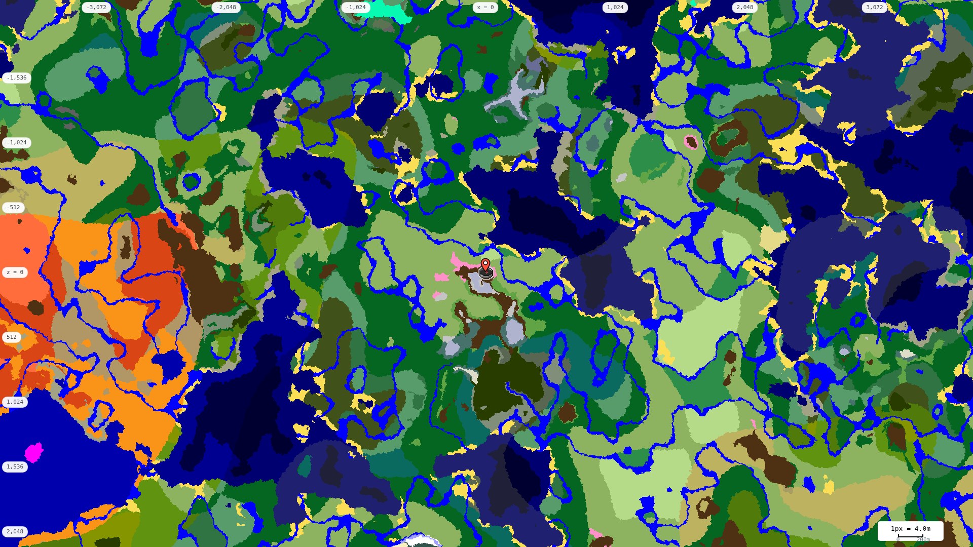 Top-down biome map at 4 m per pixel