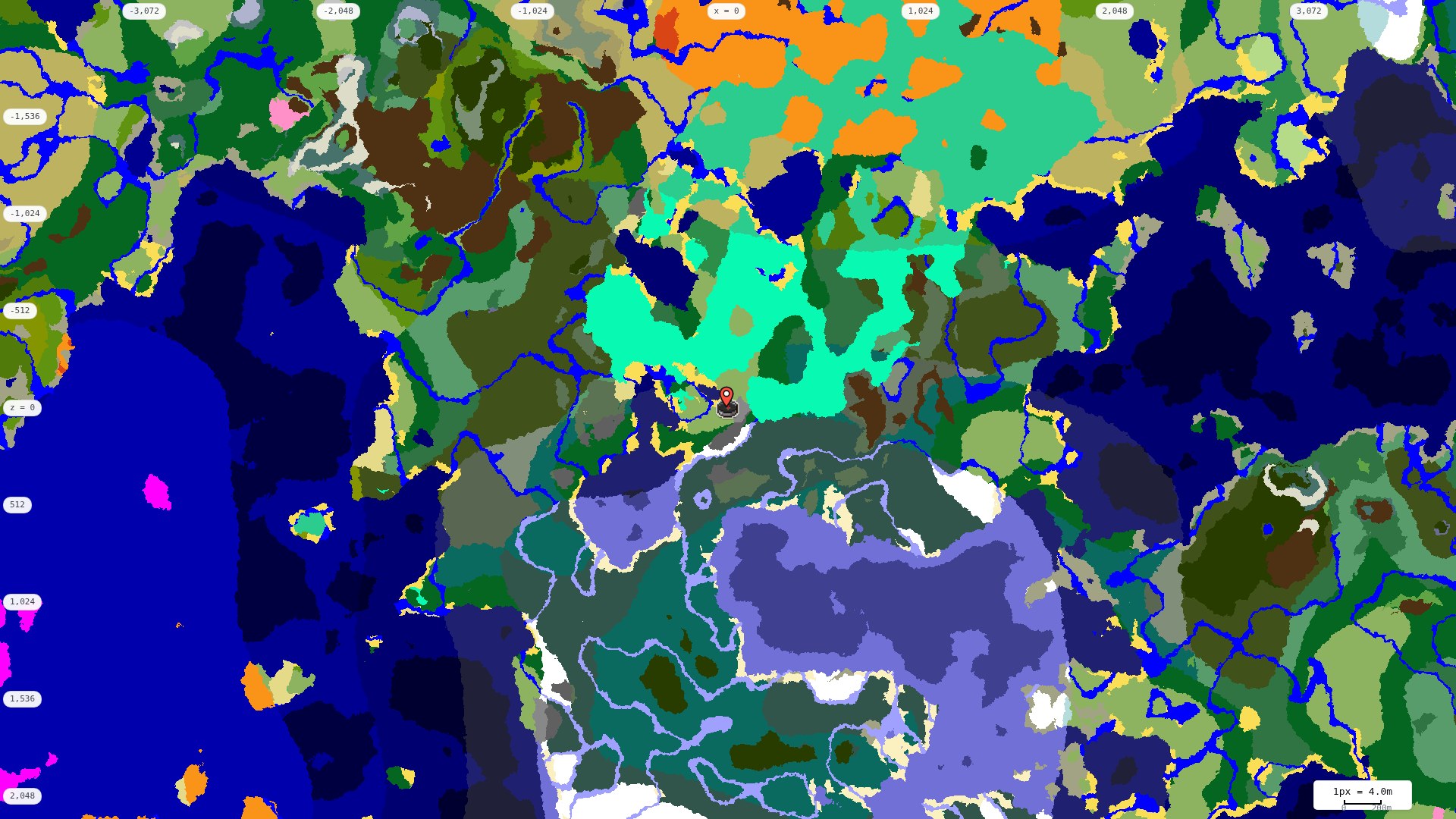 Top-down biome map at 4 m per pixel