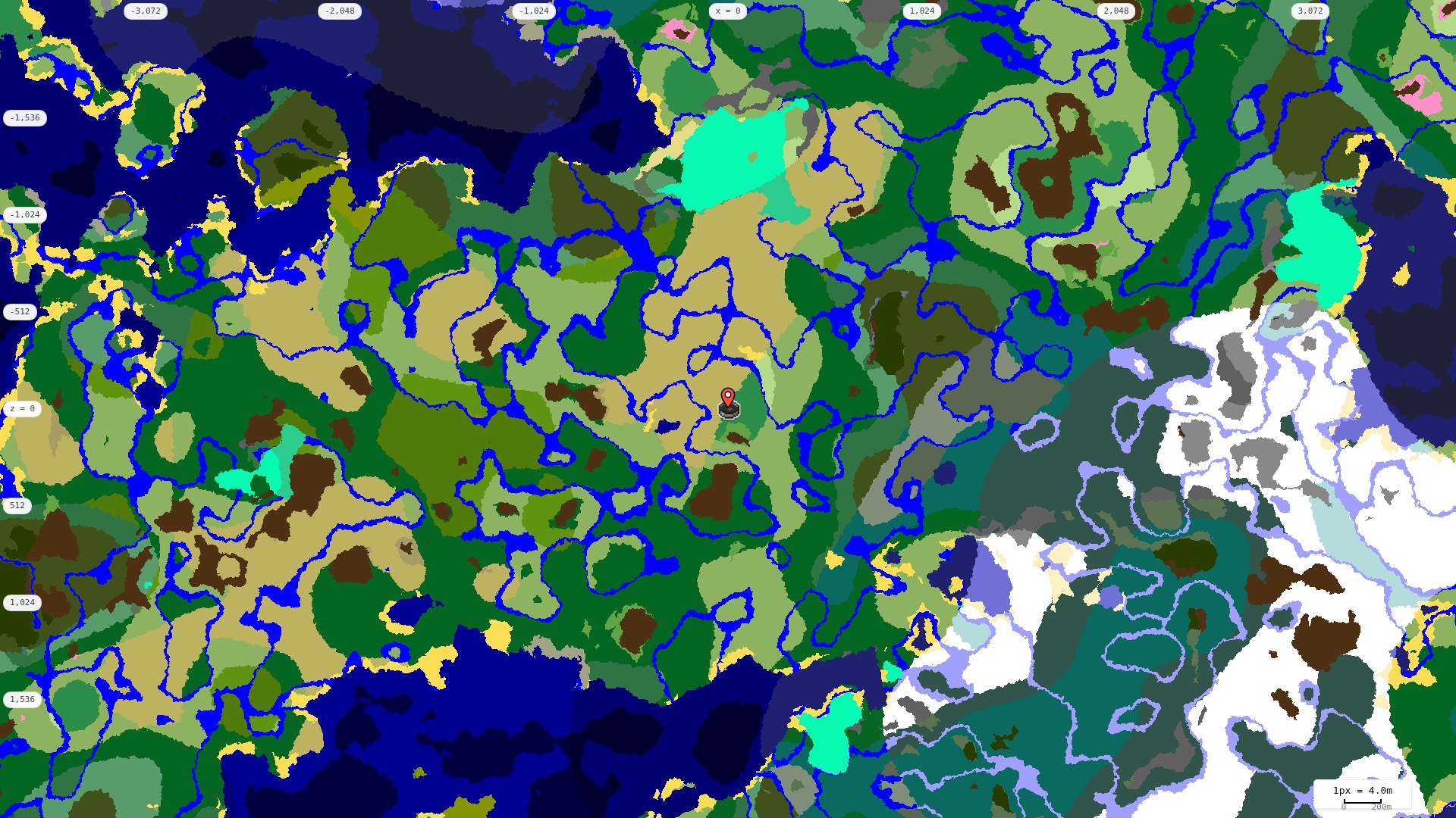 Top-down biome map at 4 m per pixel