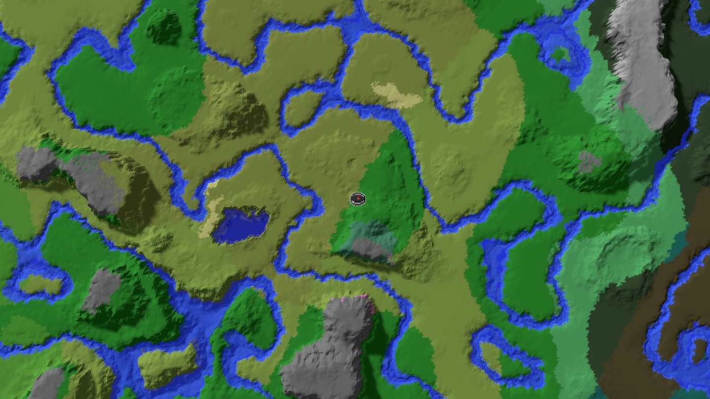 Aerial Minecraft seed map — found this in a cave, seed is 5983359404503967813