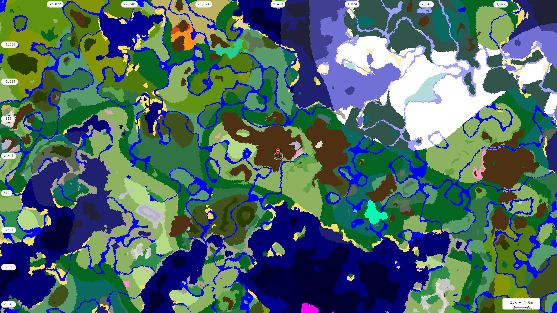 Top-down biome map at 4 m per pixel