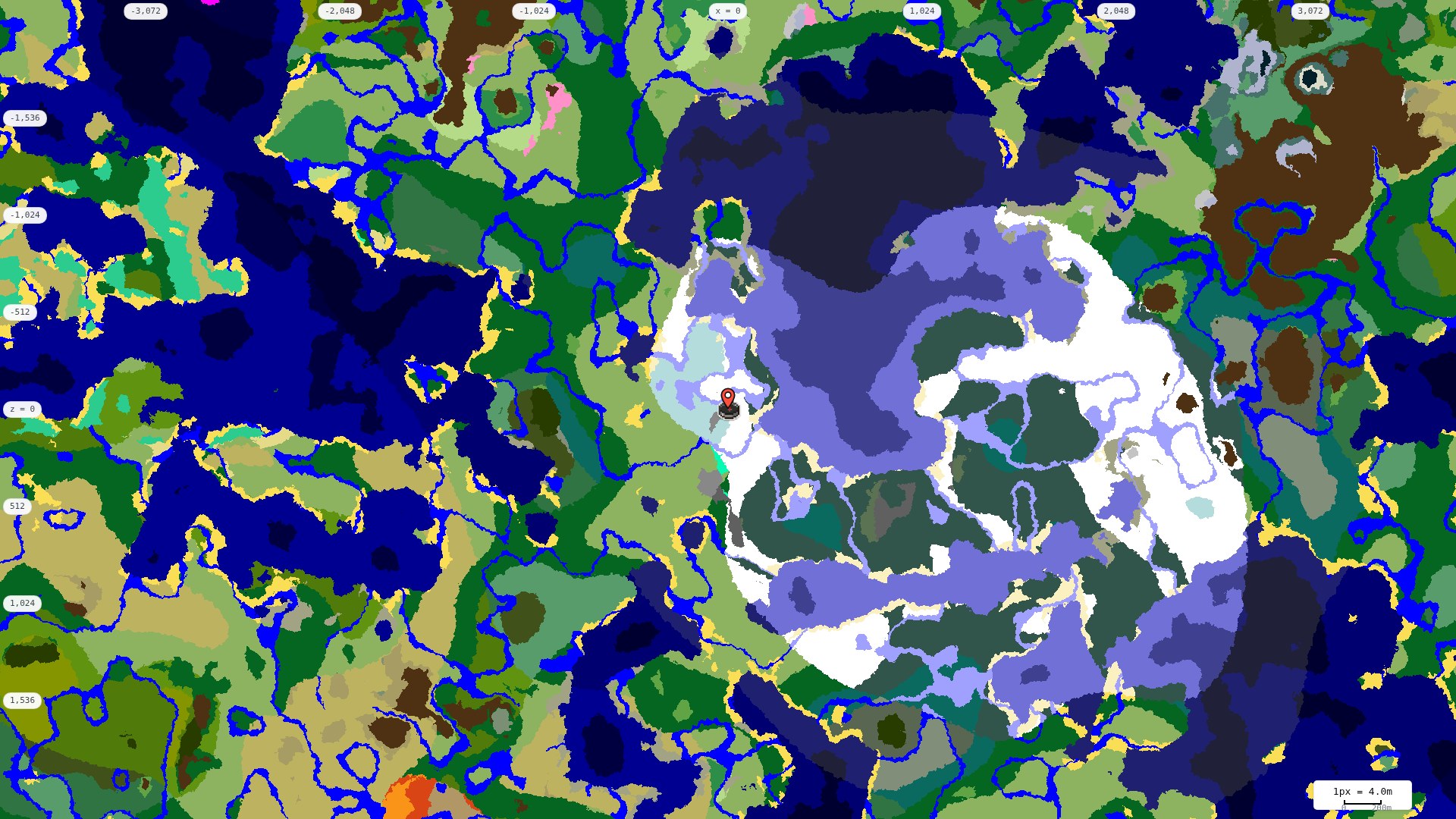 Top-down biome map at 4 m per pixel