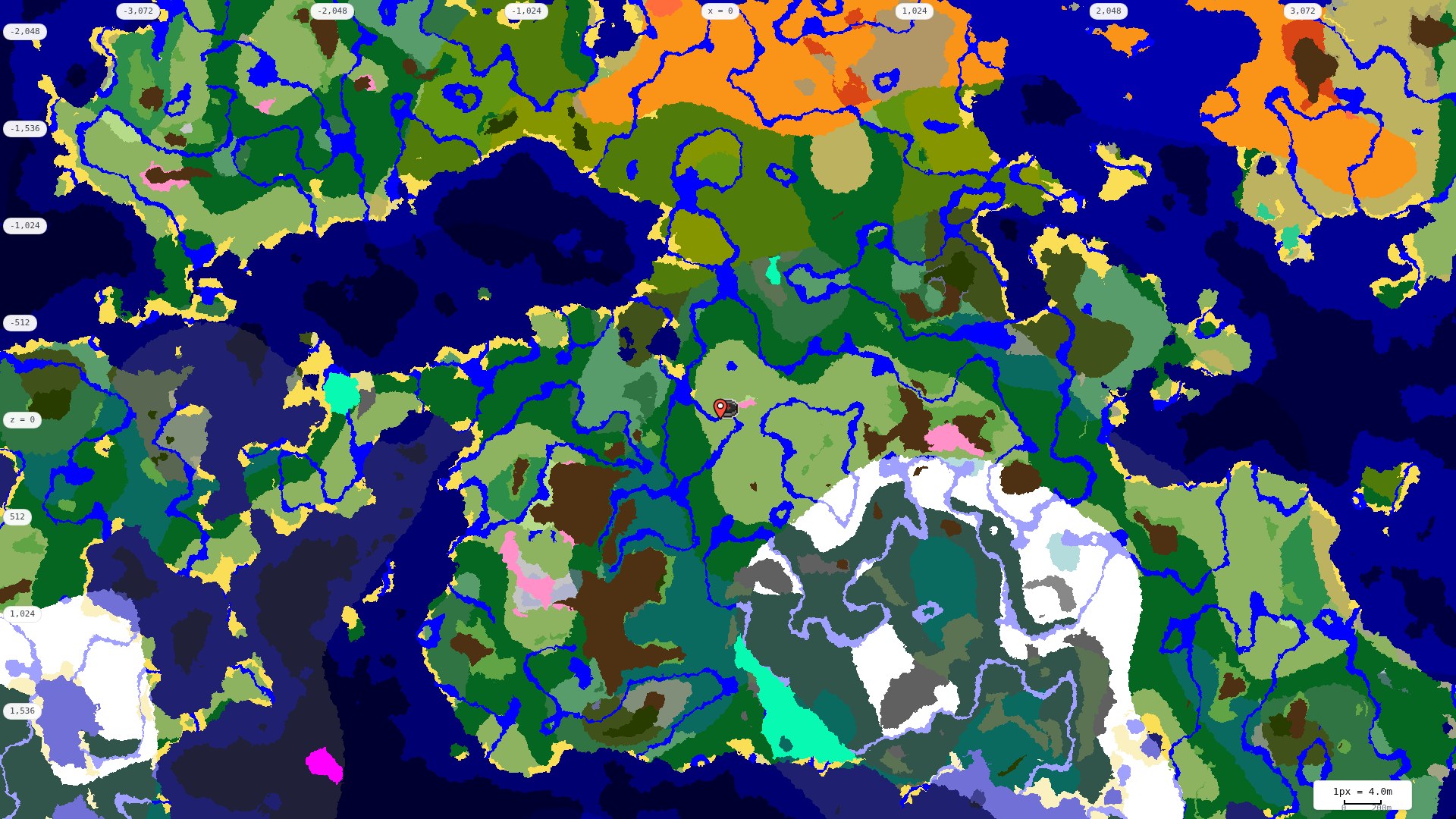 Top-down biome map at 4 m per pixel