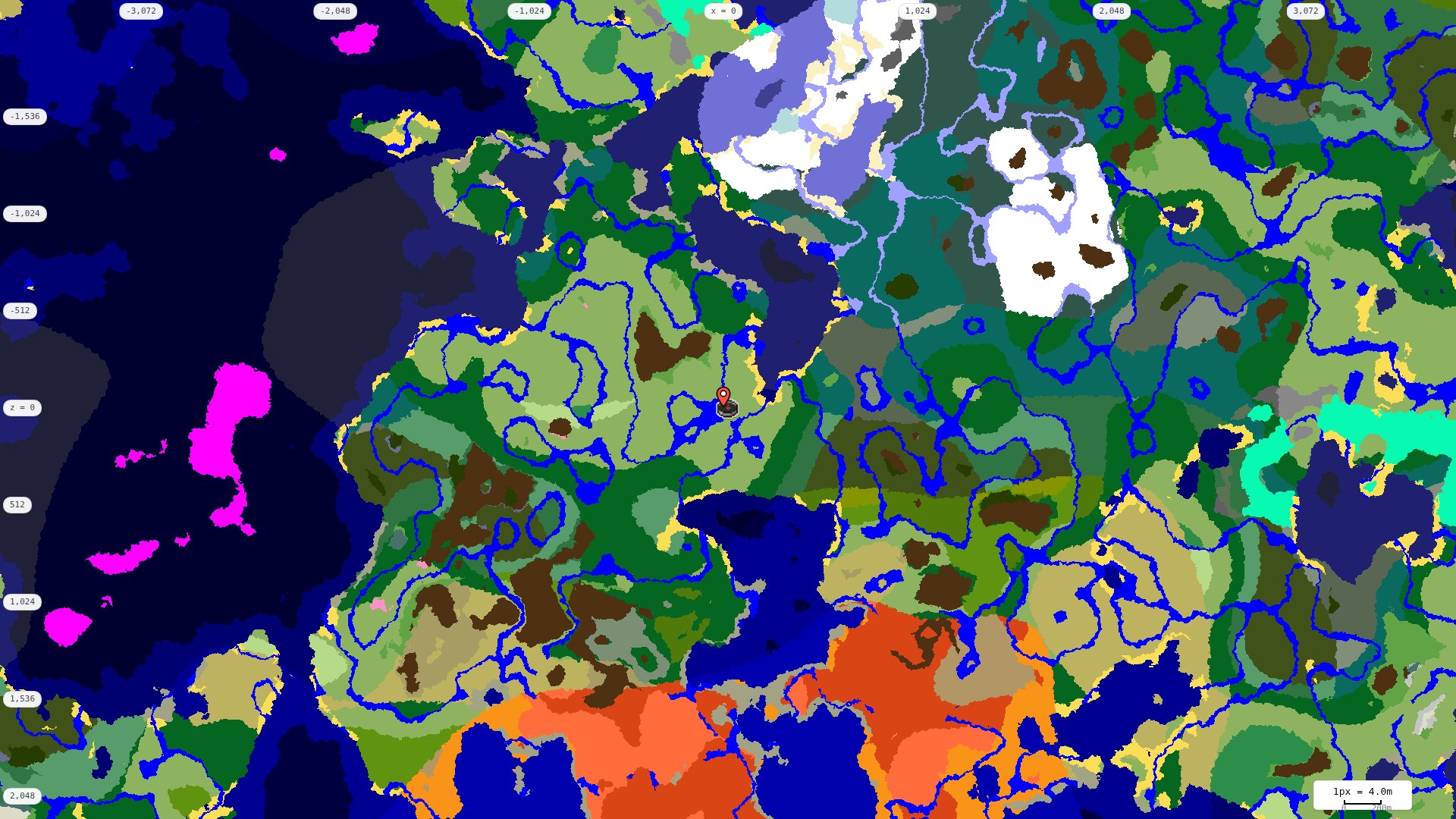 Top-down biome map at 4 m per pixel