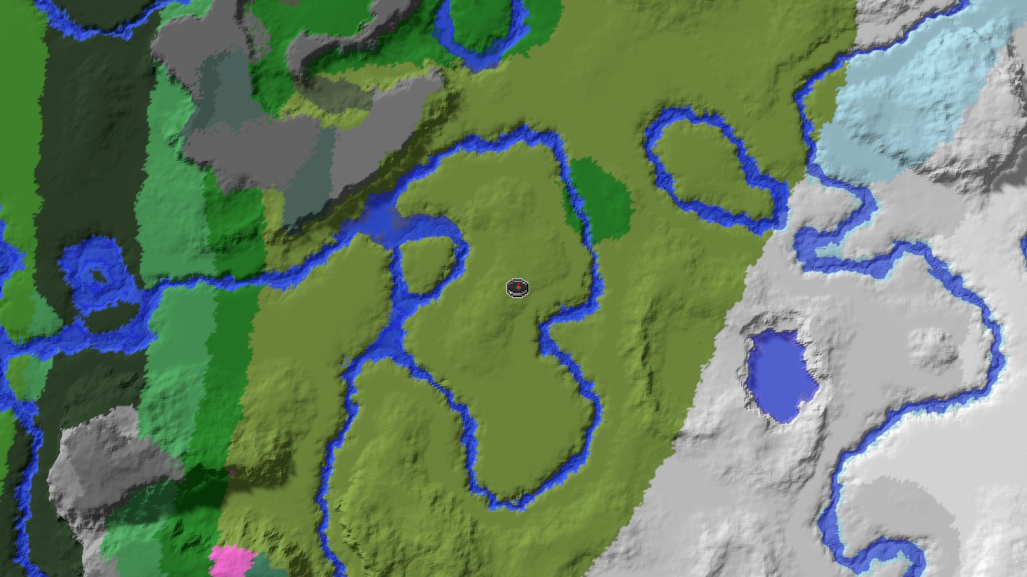 Aerial Minecraft seed map — Java 1.21 multi-objective route seed with village and ocean loot potential [7921