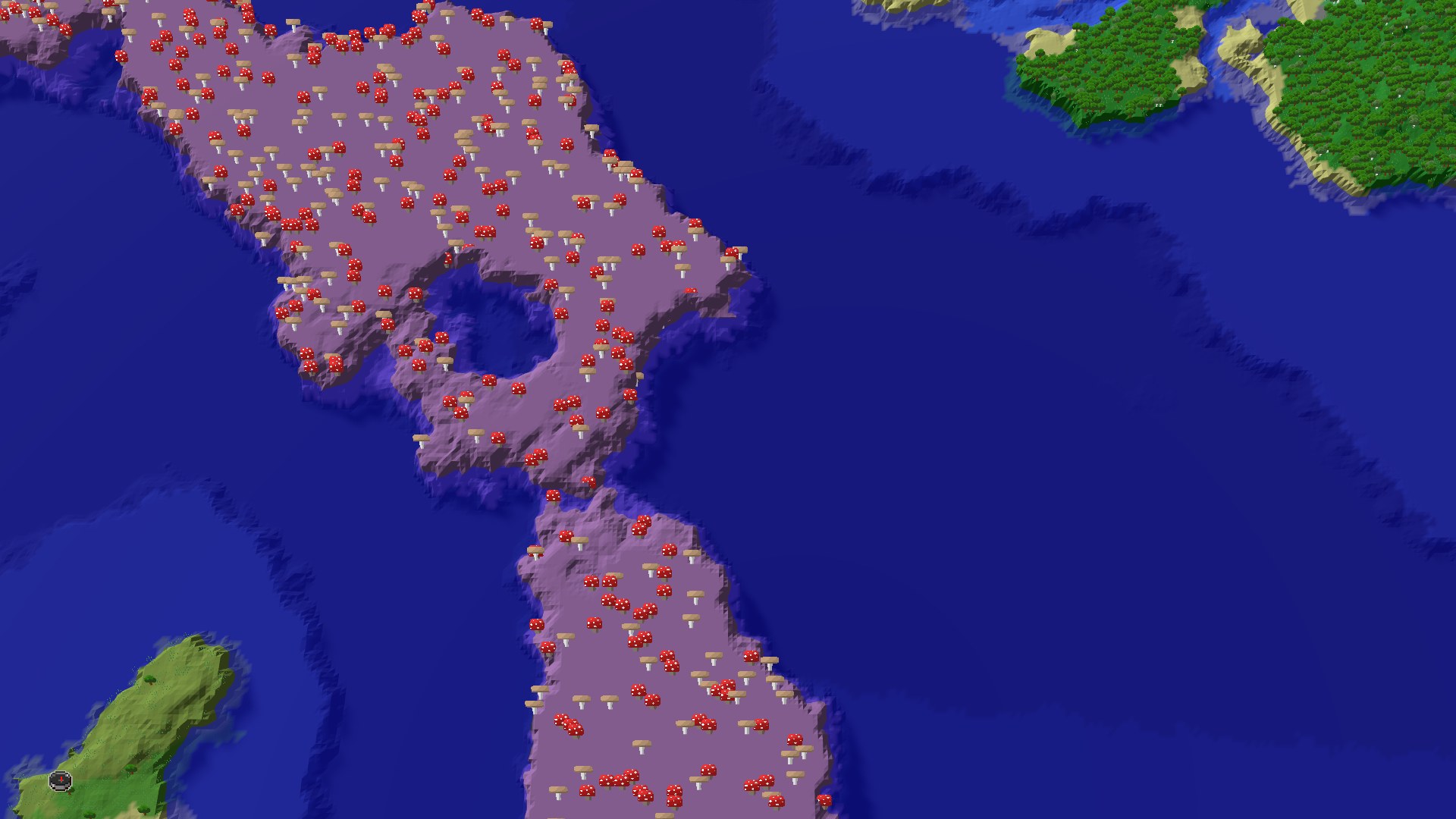 Aerial 3D overview 500 blocks NE of spawn