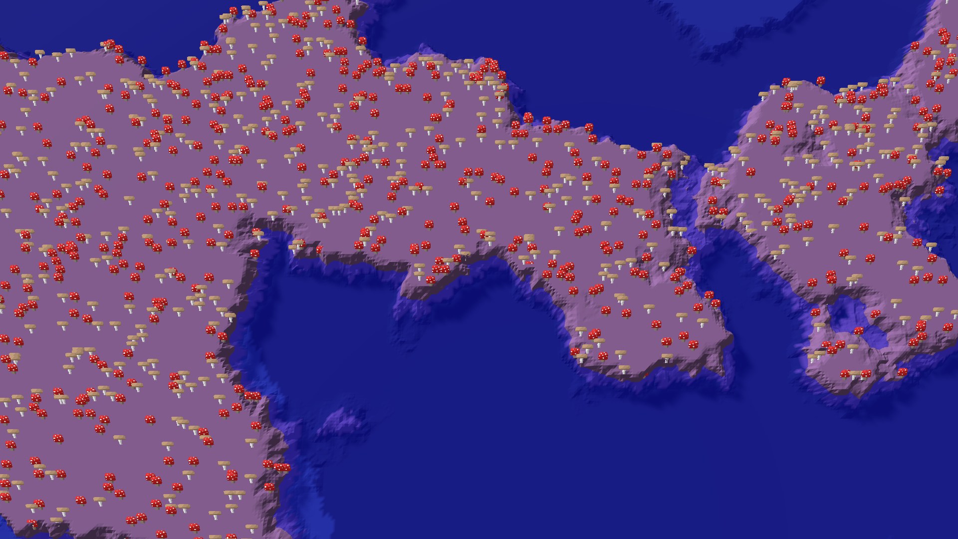 Aerial 3D overview 500 blocks SW of spawn