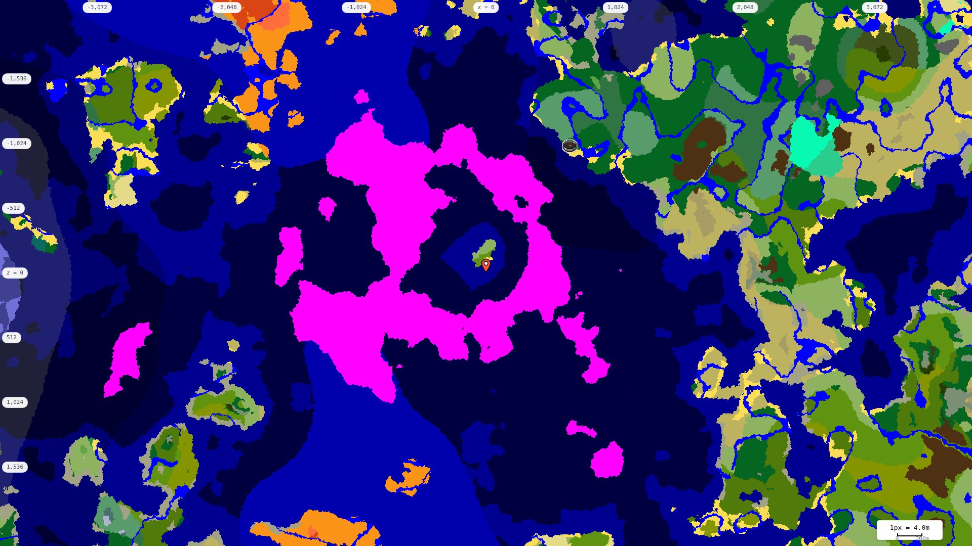 Top-down biome map at 4 m per pixel