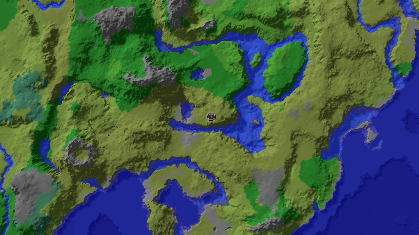 Aerial Minecraft seed map — THE biggest mushroom island in ALL of minecraft
