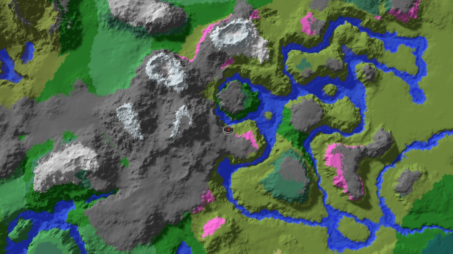 Aerial Minecraft seed map — Beautiful cherry river island seed [888887712656620816]