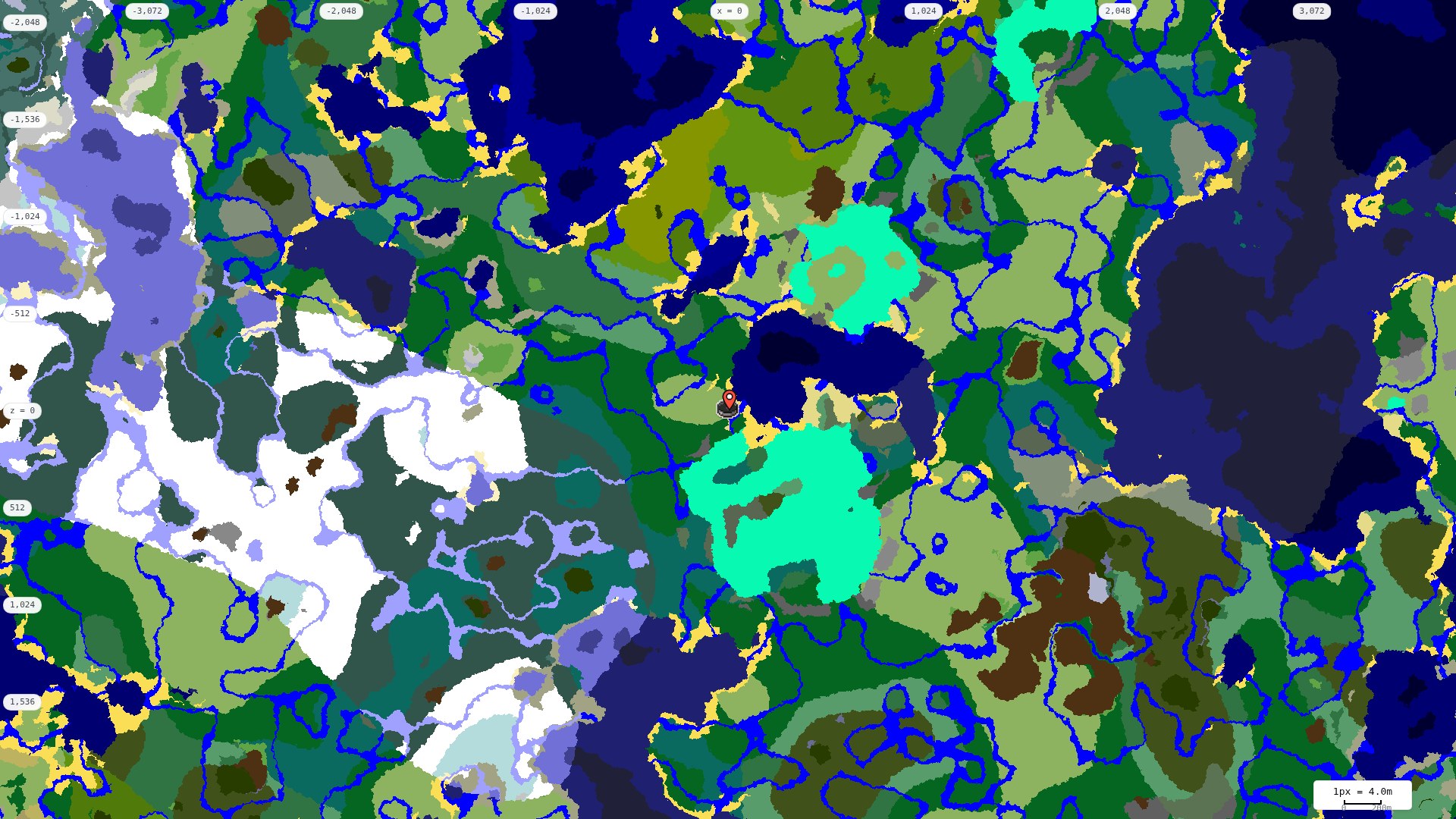 Top-down biome map at 4 m per pixel