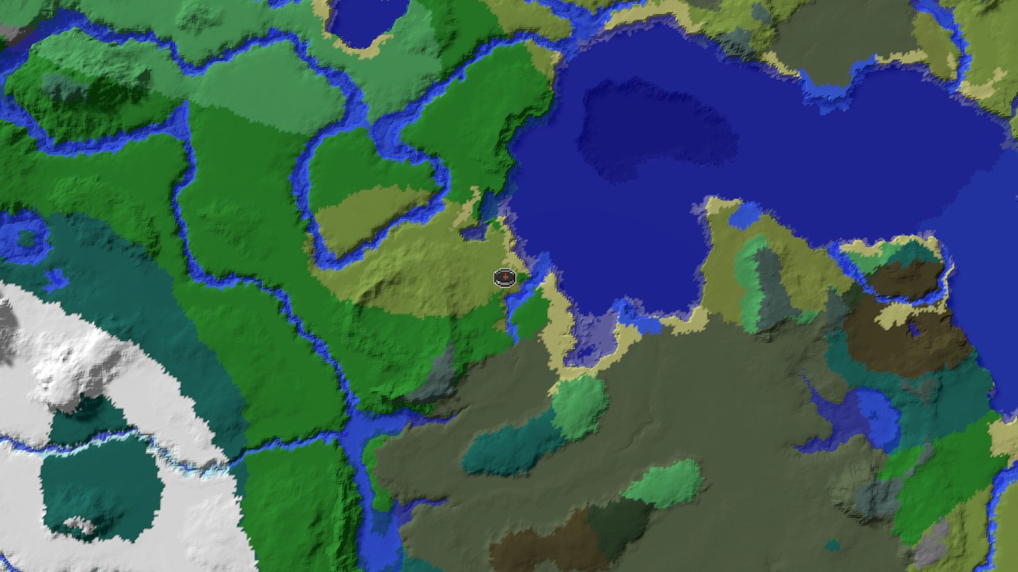 Aerial Minecraft seed map — Floating island village spawn at Y238 for Java 1.21 [8888921922911294267]