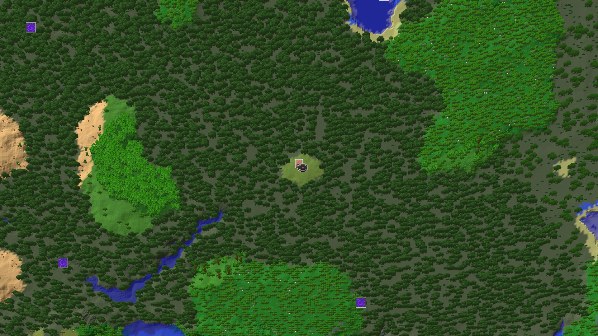 3D perspective view of the seed with structure markers