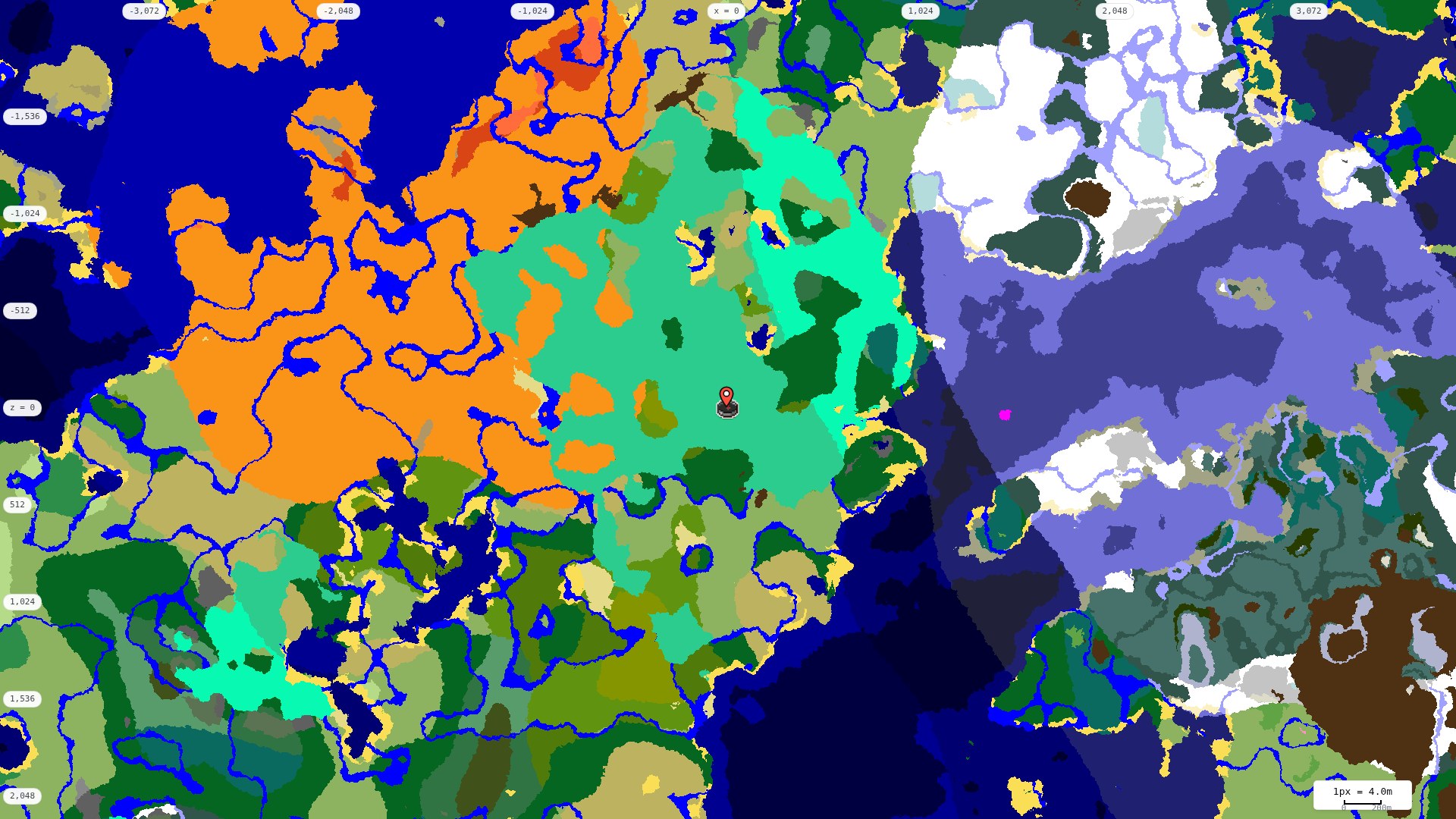 Top-down biome map at 4 m per pixel