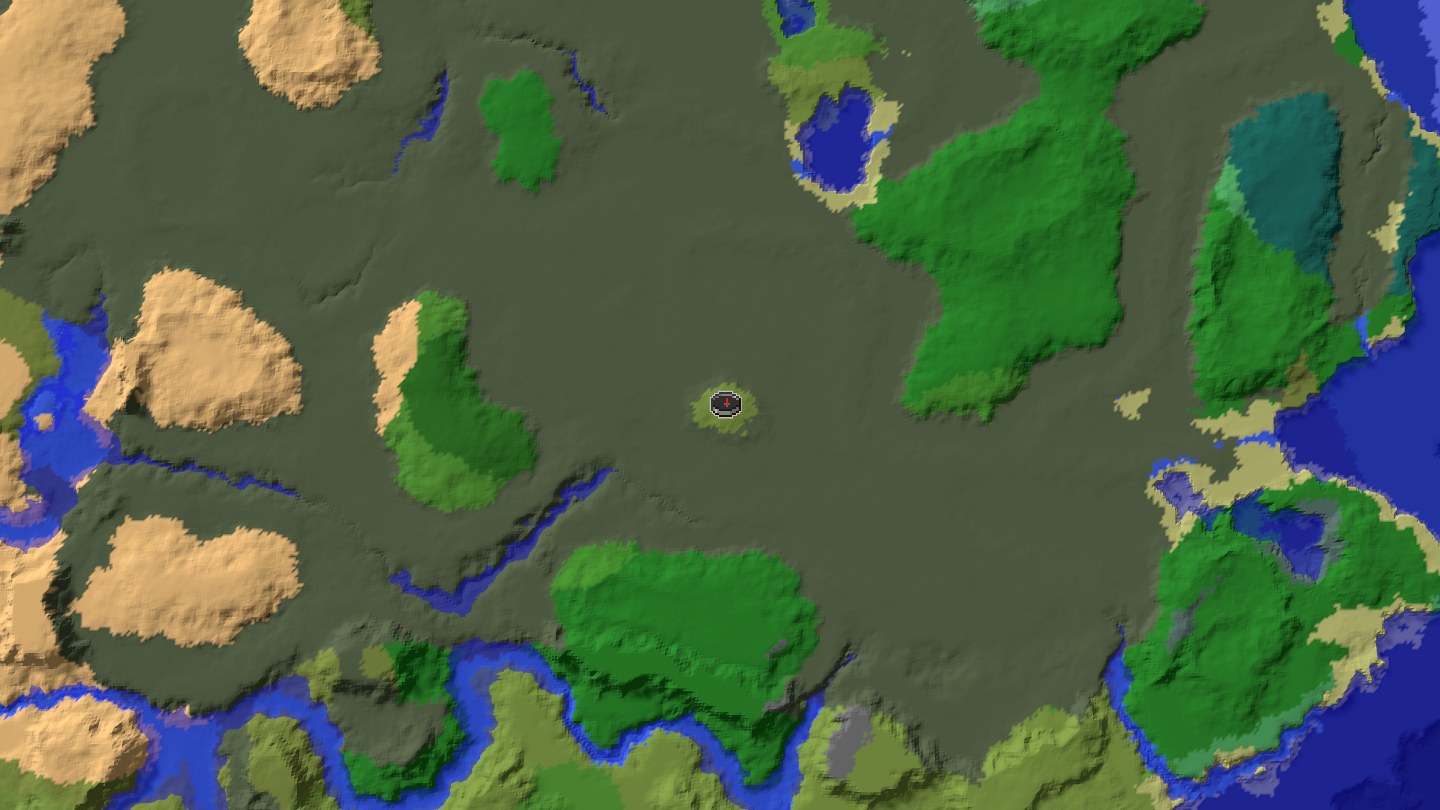Aerial Minecraft seed map — A village enclosed by a massive Mangrove Swamp [929568499221] at spawn