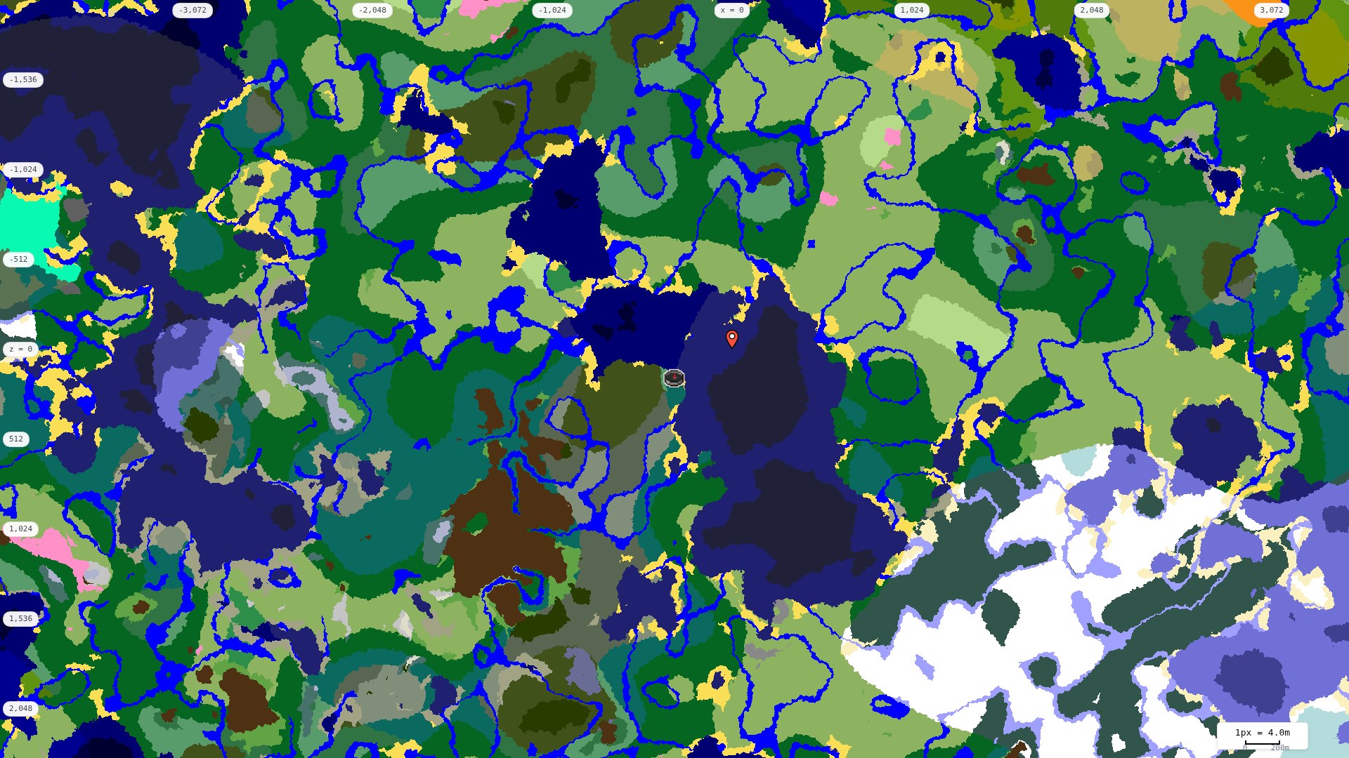 Top-down biome map at 4 m per pixel