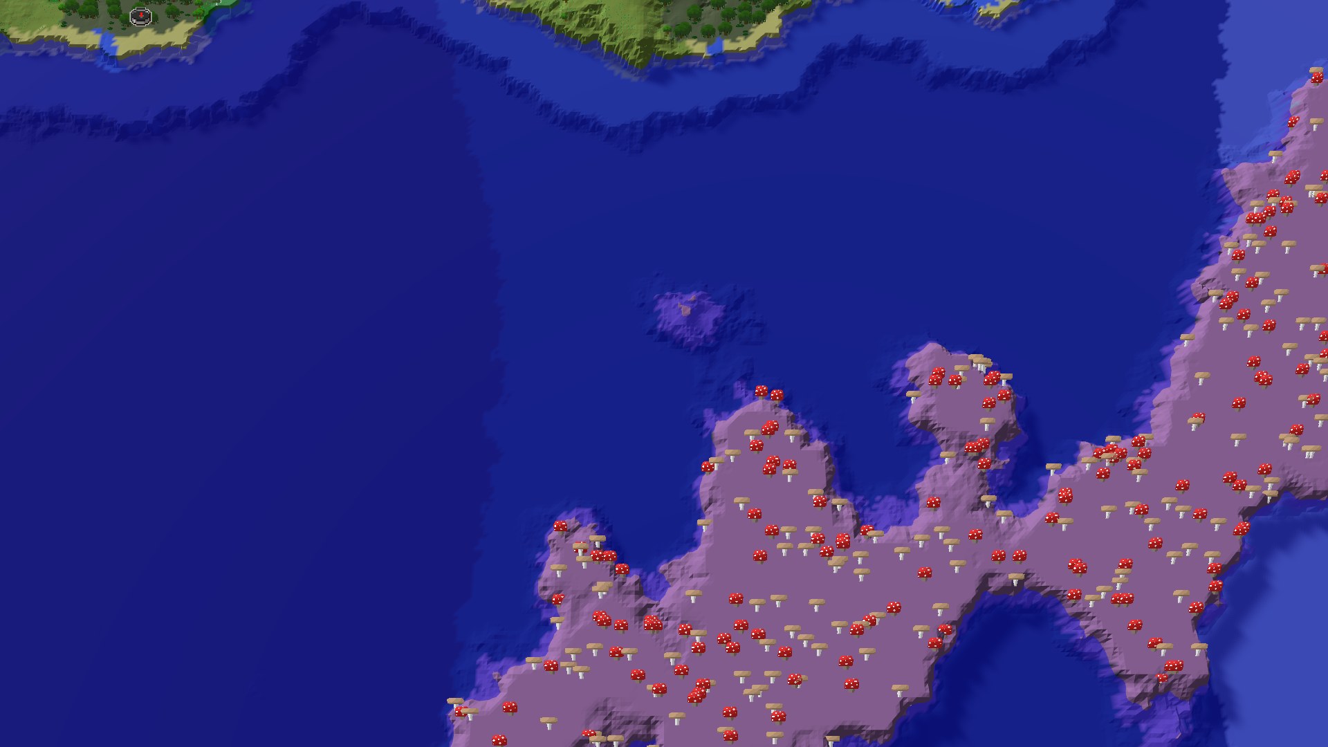 Aerial 3D overview 500 blocks NE of spawn