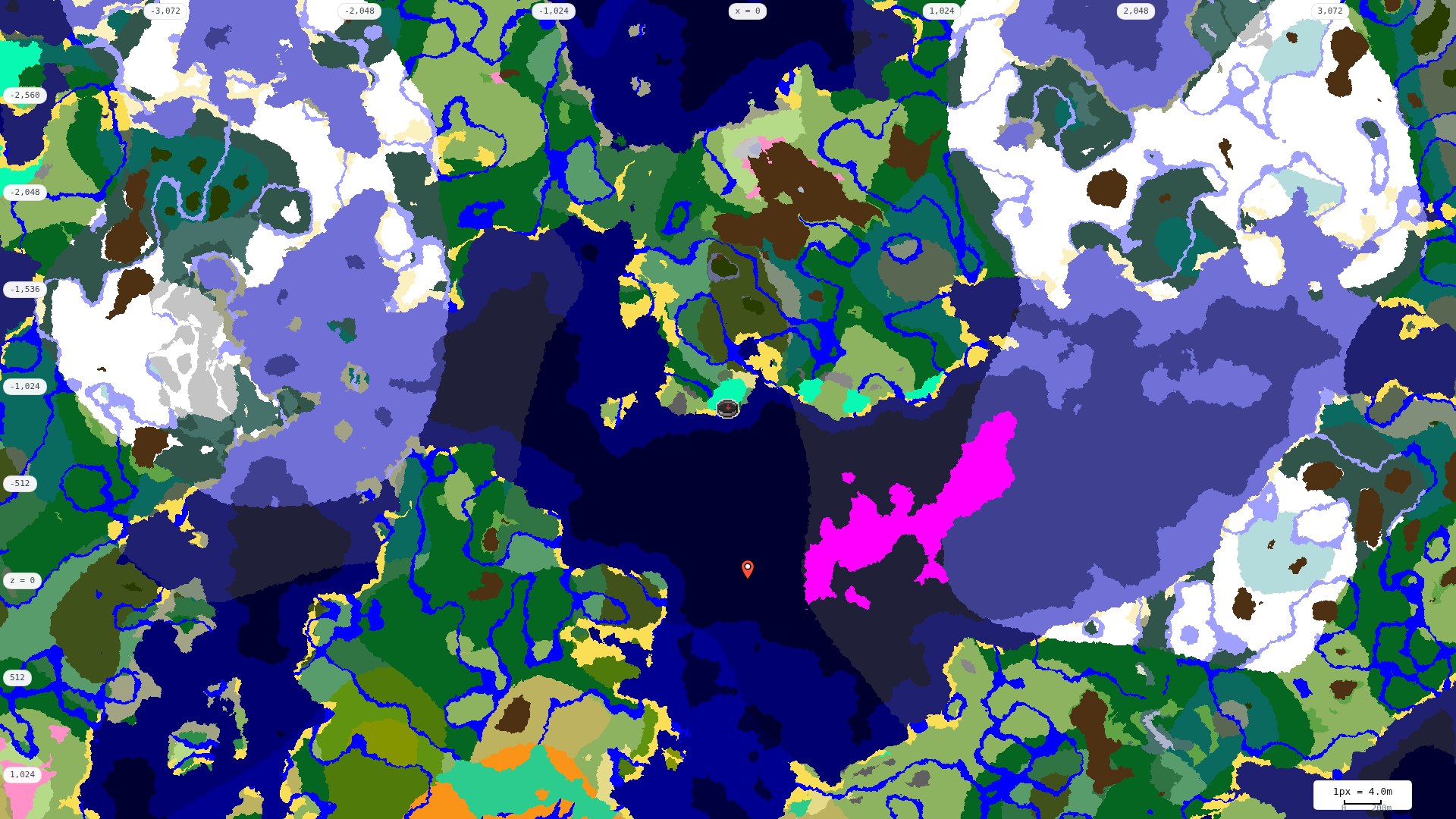 Top-down biome map at 4 m per pixel