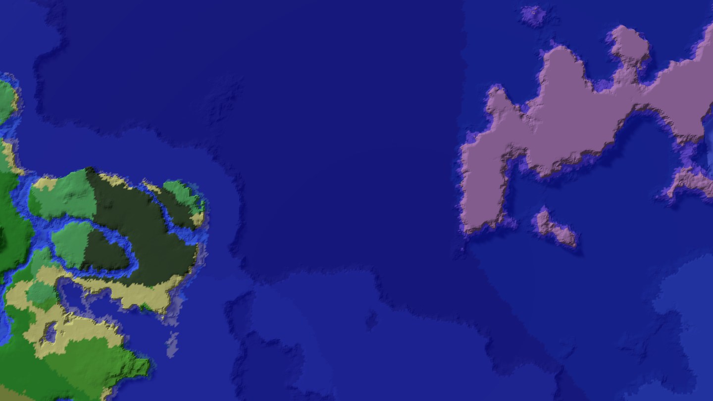 Aerial Minecraft seed map — Ocean monument start with ruins, shipwreck, mineshaft, ancient city, village, an