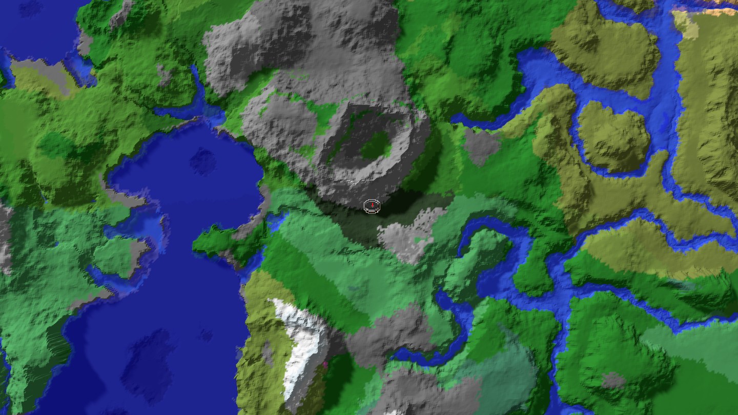Aerial Minecraft seed map — this might be one of the craziest seeds i have ever seen before (SEED=-180661495