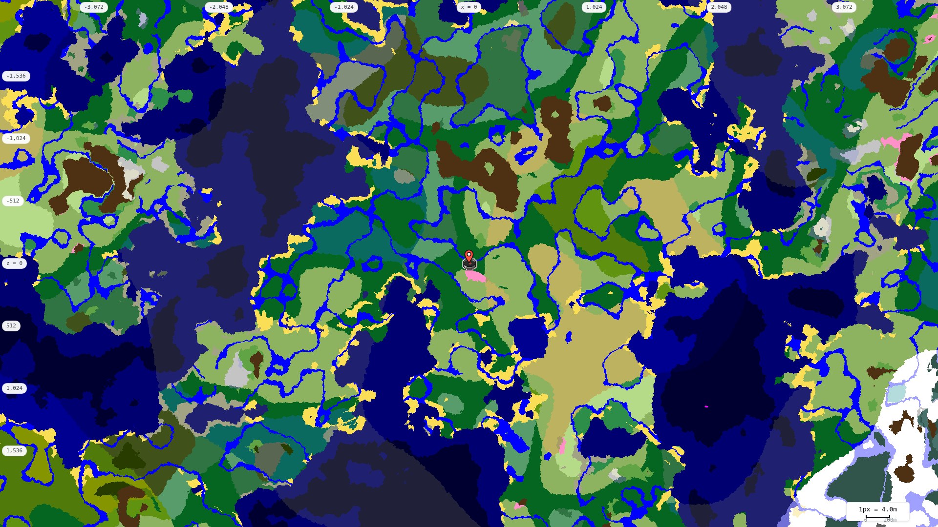 Top-down biome map at 4 m per pixel